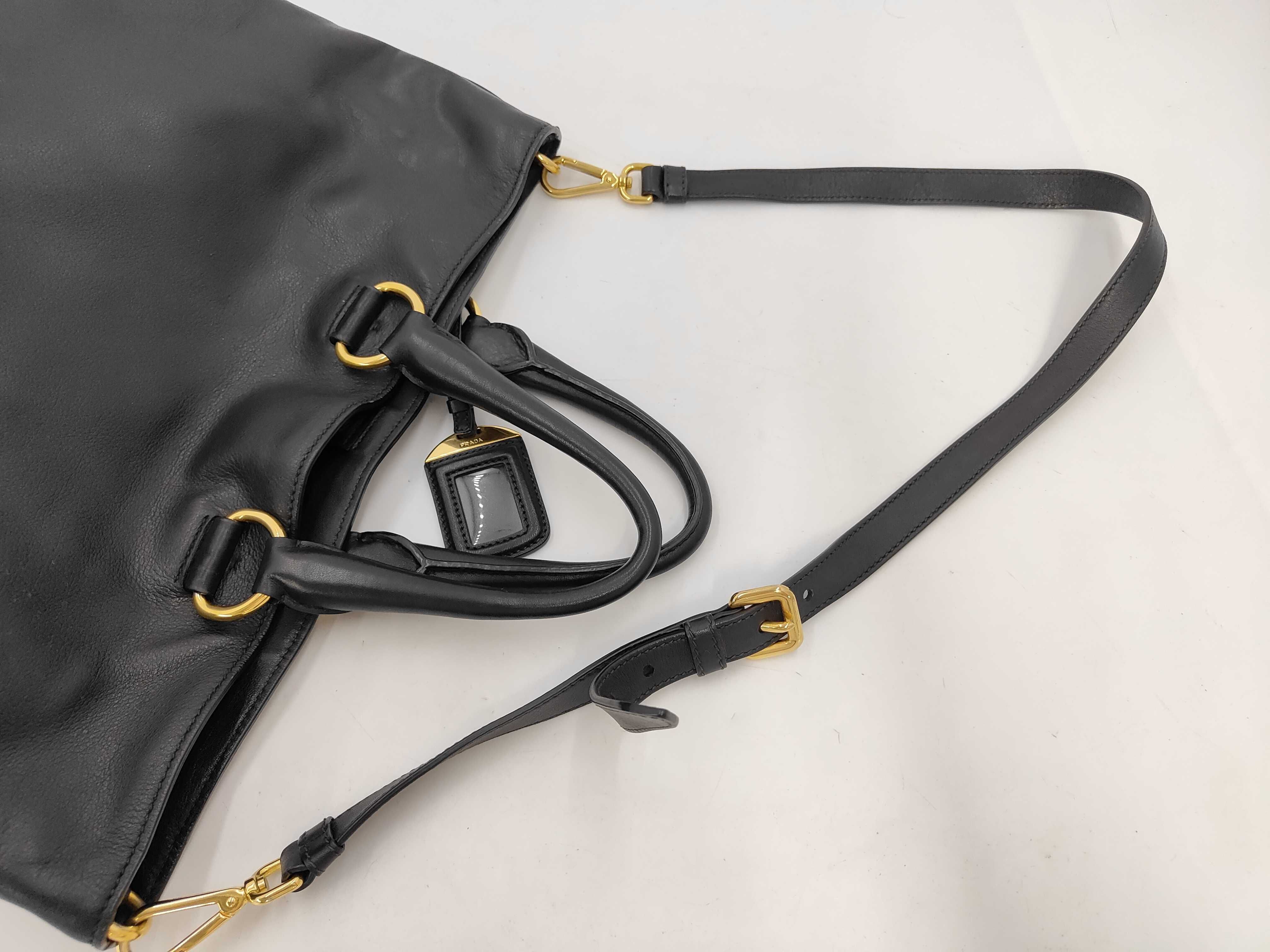 Vitello Daino Gold Hardware Miranda Kerr Bag Black BN1713 Tote Bag — view 5