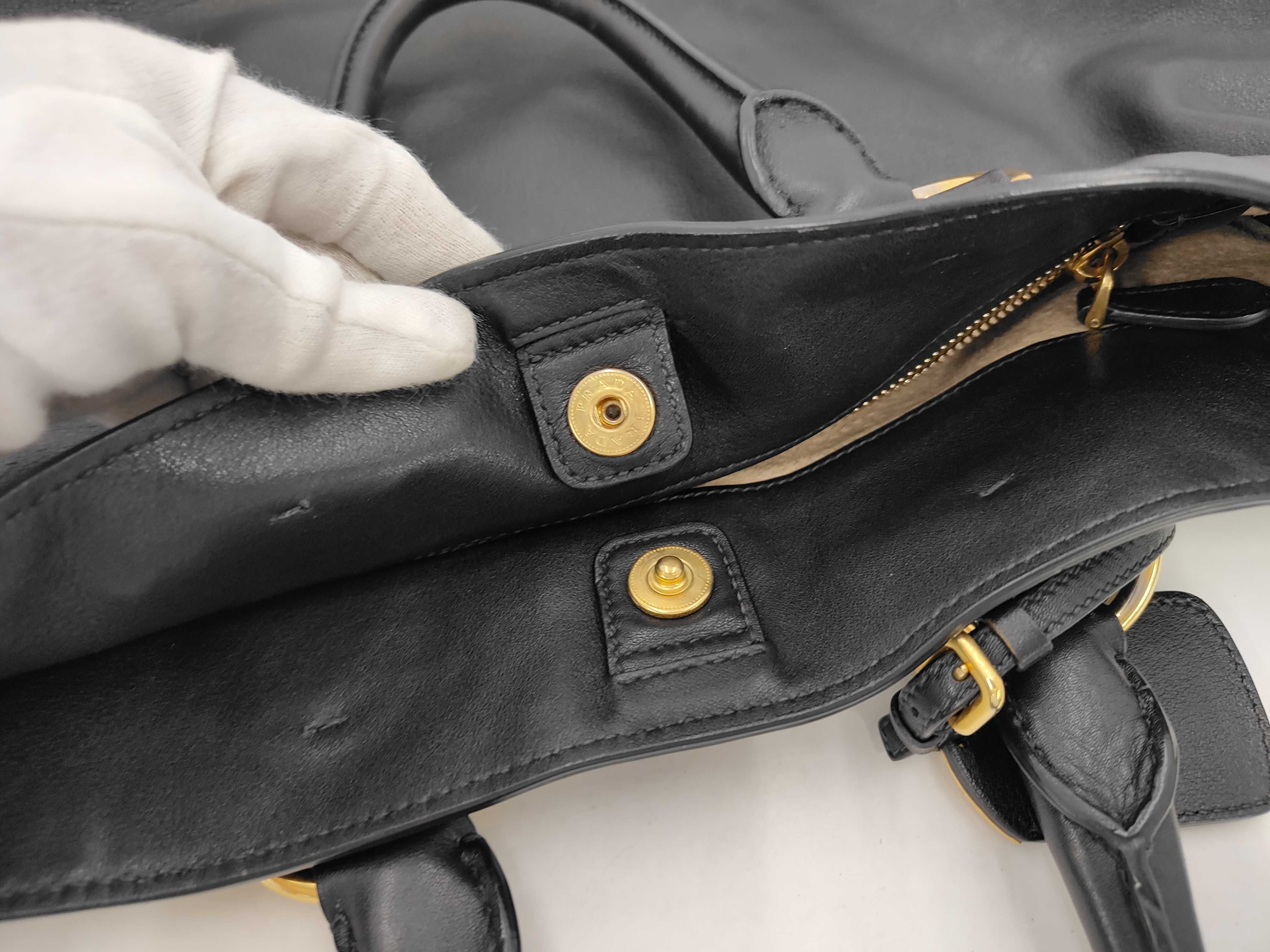 Vitello Daino Gold Hardware Miranda Kerr Bag Black BN1713 Tote Bag — view 10