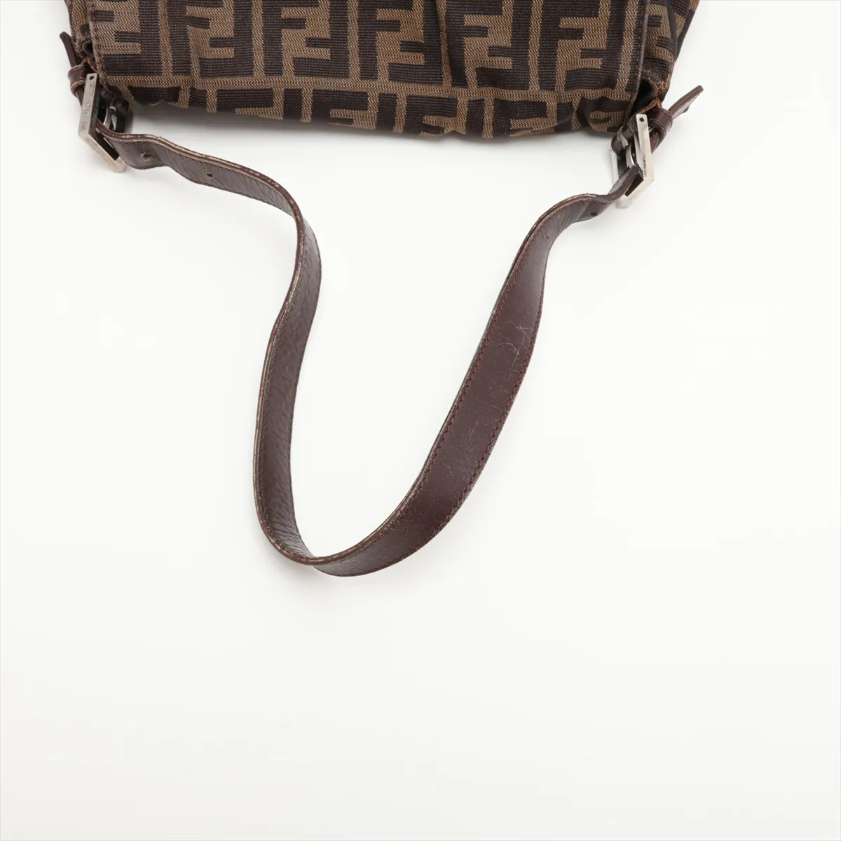 Zucca Mamma Bucket Canvas x Leather Shoulder Bag, Brown — view 5