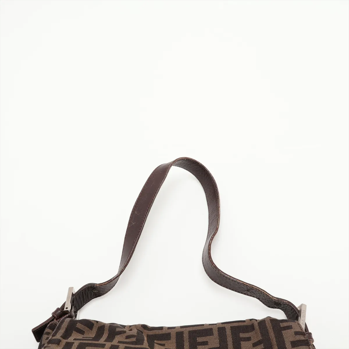 Zucca Mamma Bucket Canvas x Leather Shoulder Bag, Brown — view 6