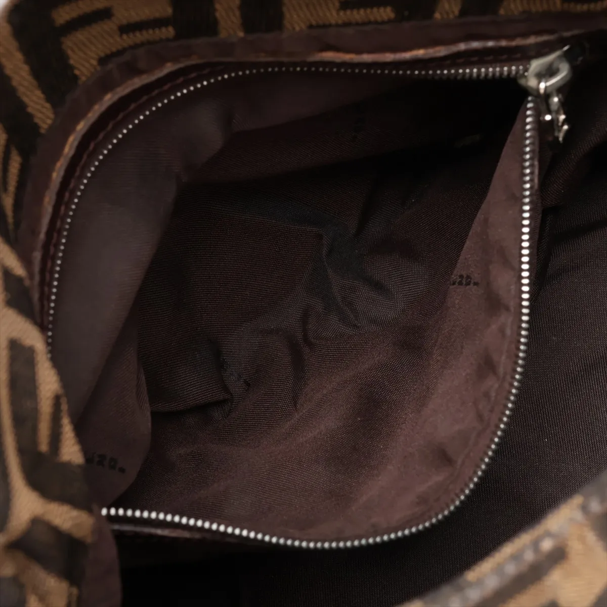 Zucca Mamma Bucket Canvas x Leather Shoulder Bag, Brown — view 8