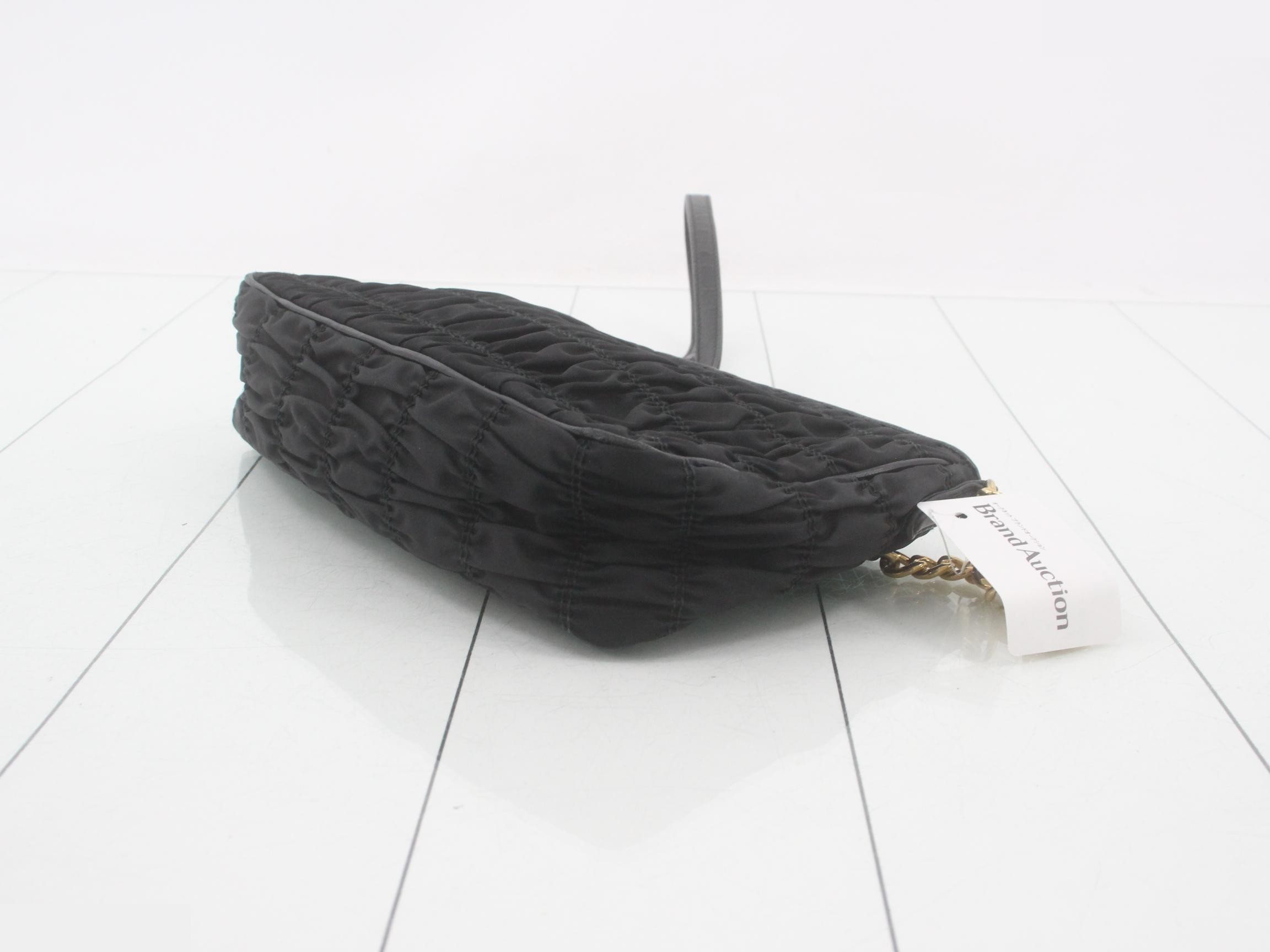 Nylon gathered chain shoulder bag — view 6