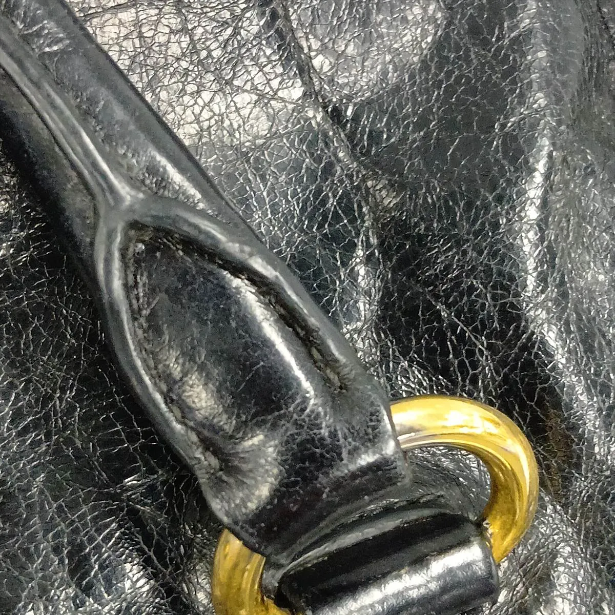 Leather Tote Bag, Black — view 11
