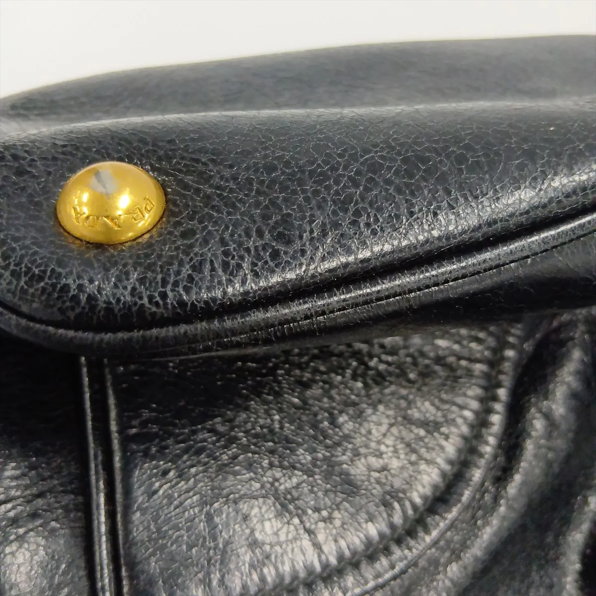 Leather Tote Bag, Black — view 13