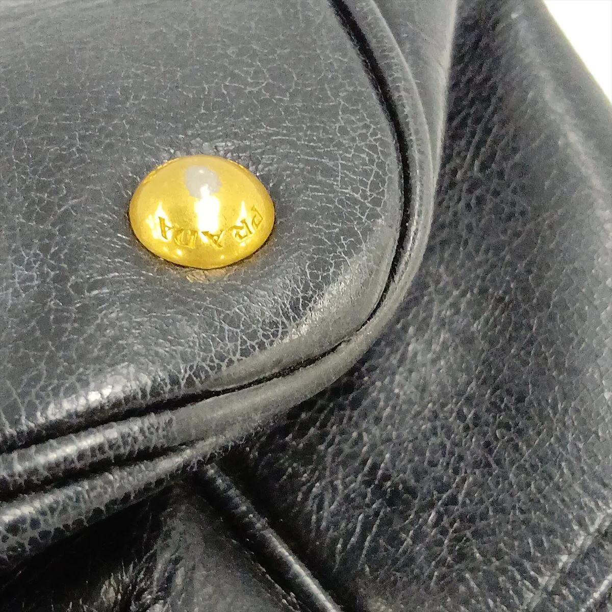 Leather Tote Bag, Black — view 14