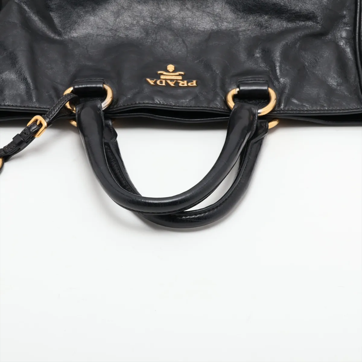 Leather Tote Bag, Black — view 5