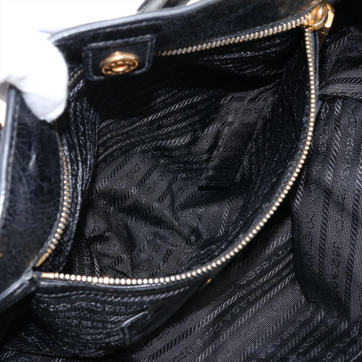 Leather Tote Bag, Black — view 8