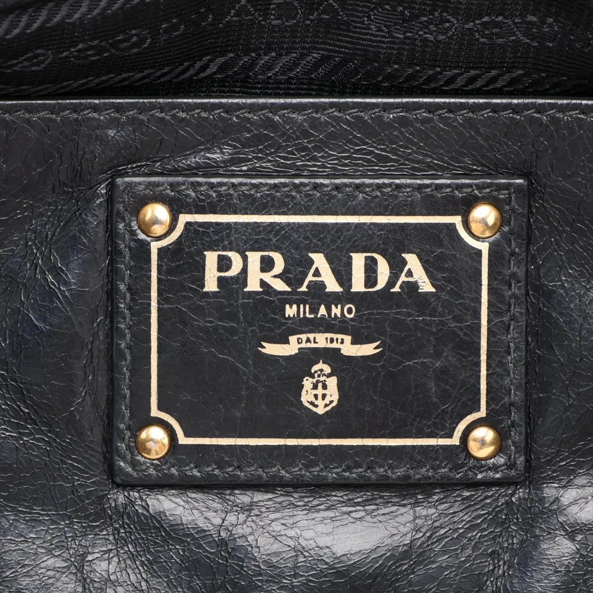 Leather Tote Bag, Black — view 10
