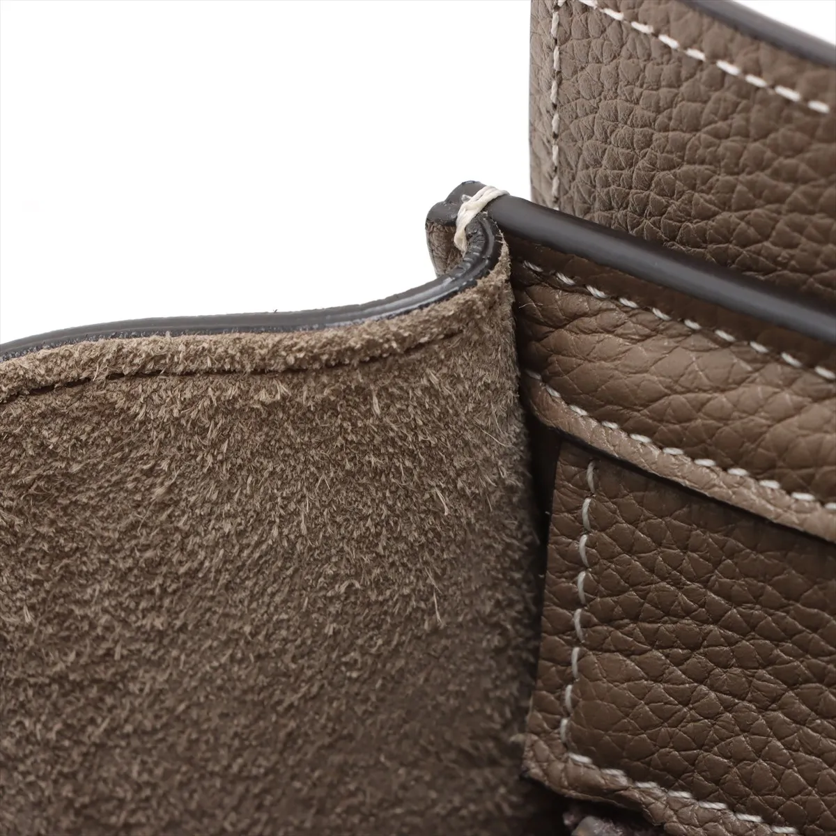 Luggage Nano Shopper Leather 2-Way Handbag, Beige — view 11