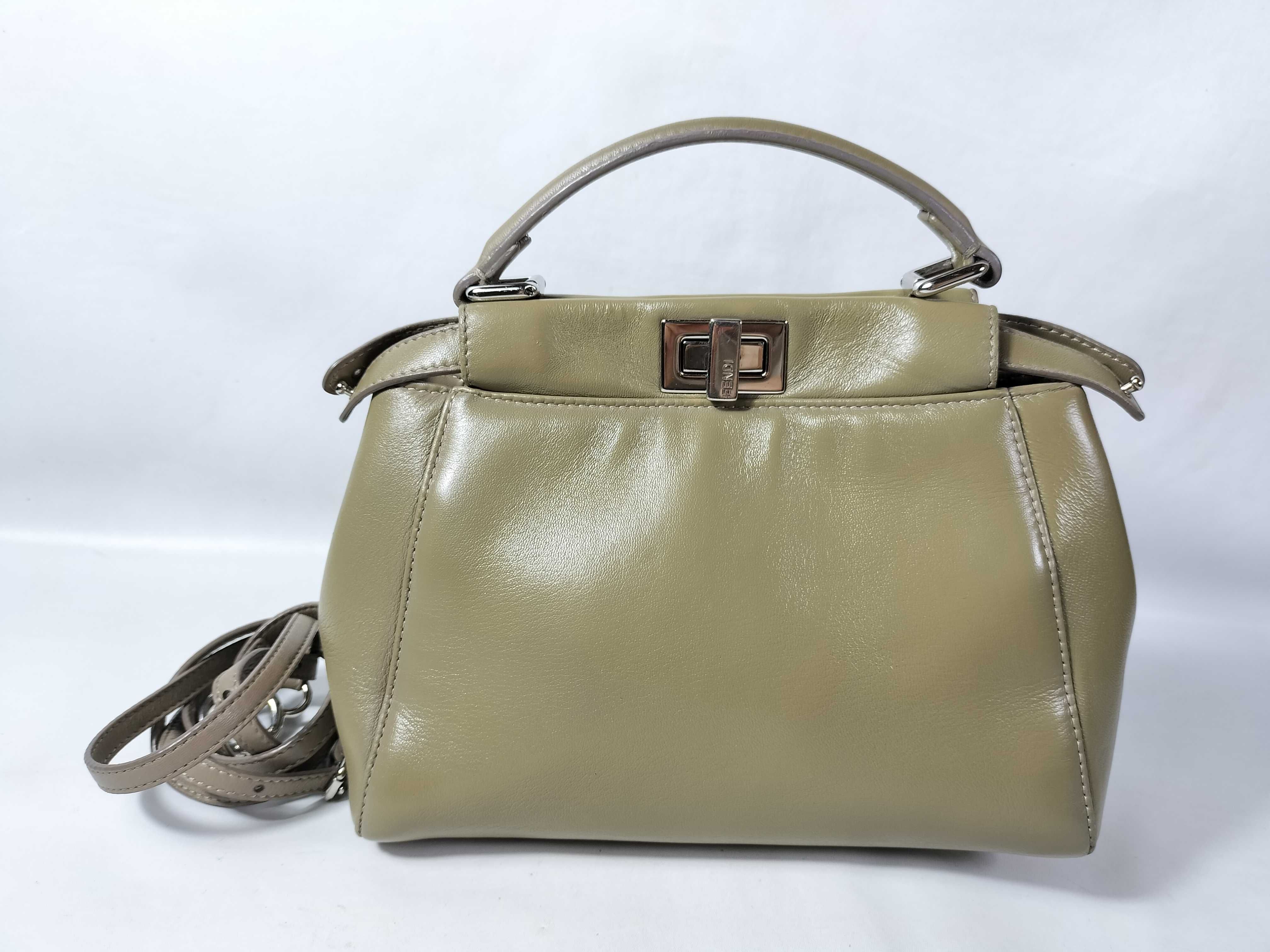 Mini Peekaboo Leather 2-Way Handbag 8BN244