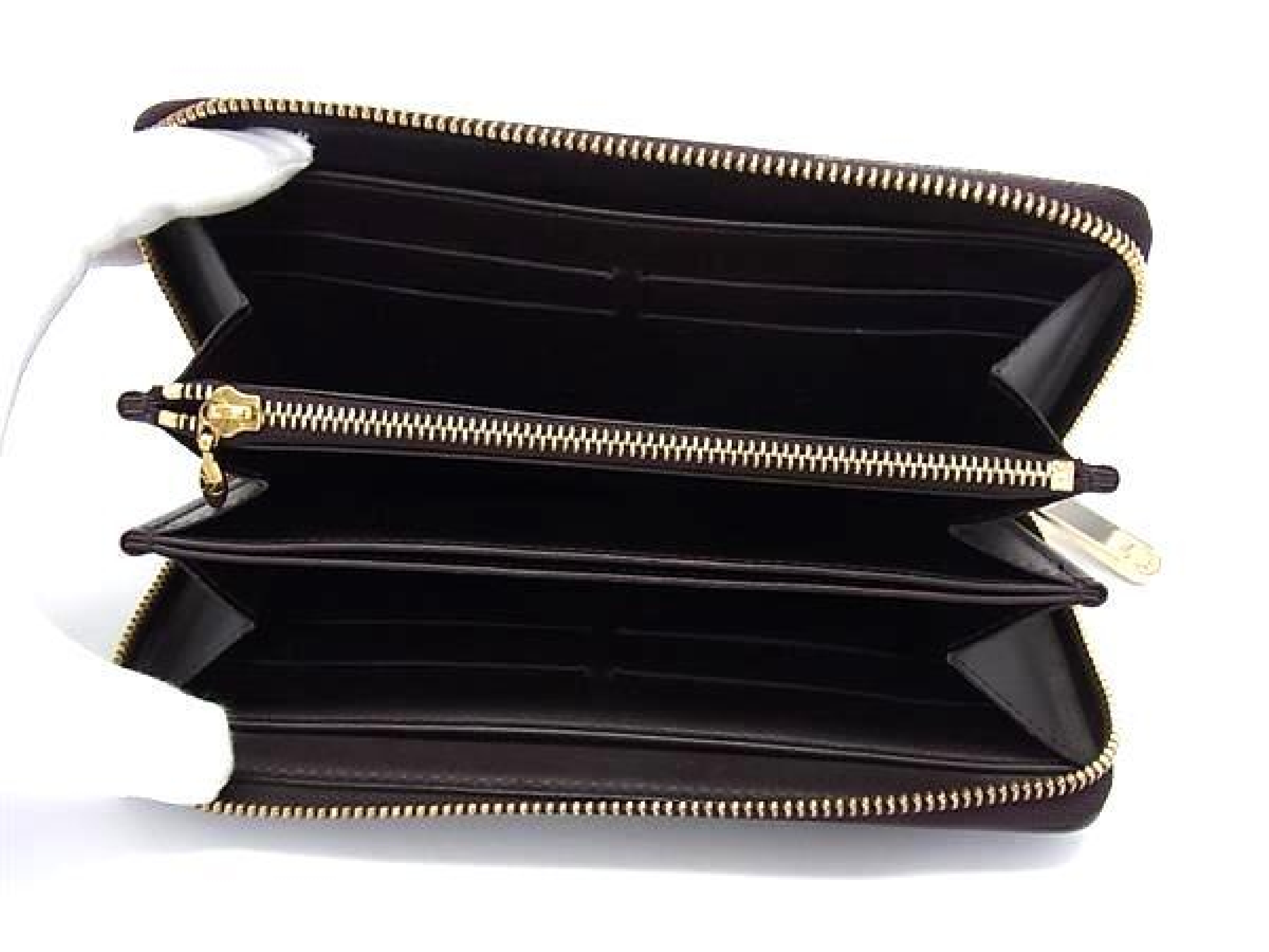 M93522 Monogram Vernis Zippy Wallet, Round Zipper Long Wallet, Bordeaux (HD0670) — view 3