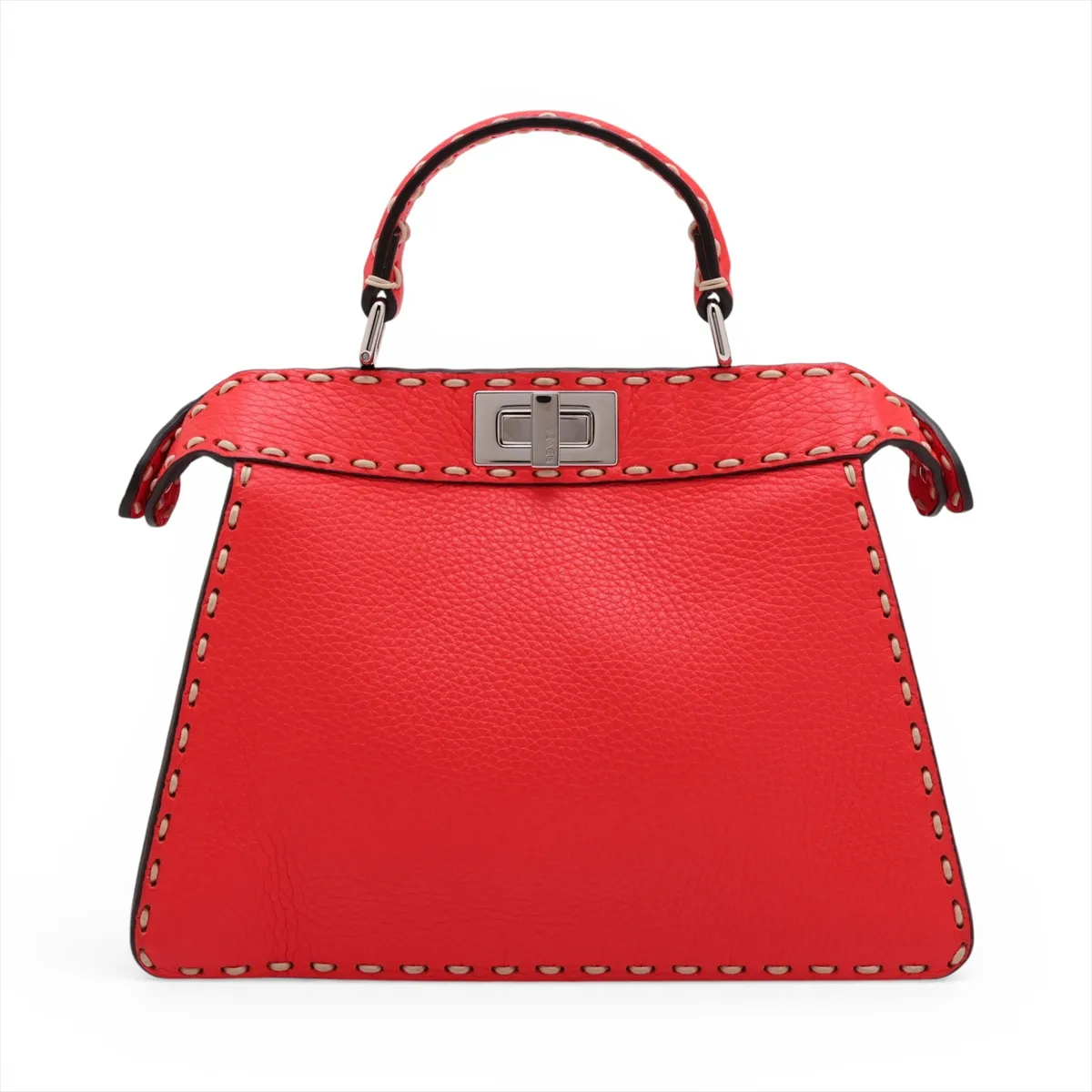 Selleria Peekaboo I.U Small Leather 2-Way Handbag, Red, 8BN327 — view 2