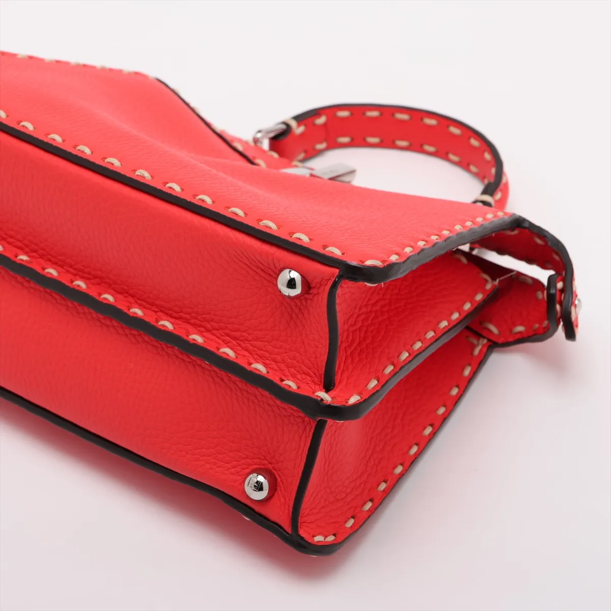 Selleria Peekaboo I.U Small Leather 2-Way Handbag, Red, 8BN327 — view 3