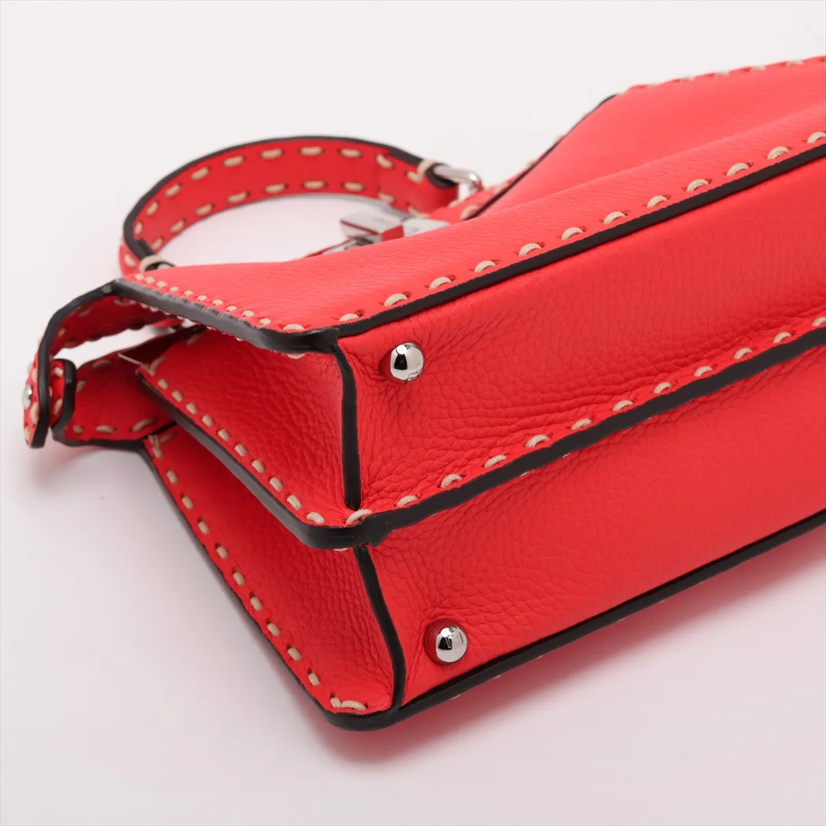 Selleria Peekaboo I.U Small Leather 2-Way Handbag, Red, 8BN327 — view 4
