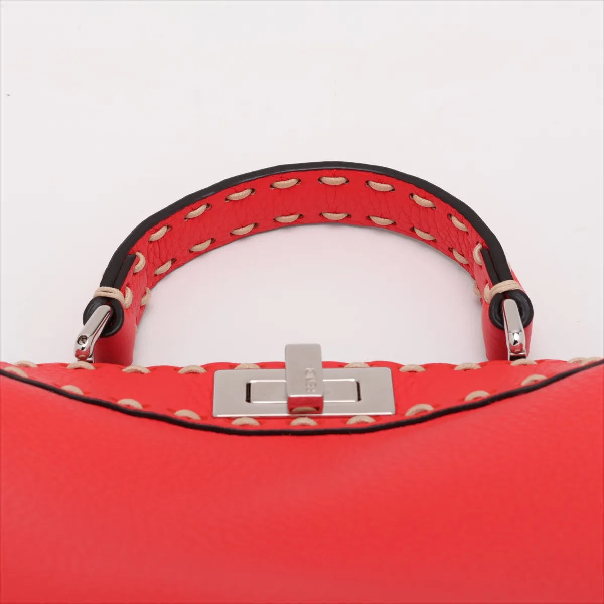 Selleria Peekaboo I.U Small Leather 2-Way Handbag, Red, 8BN327 — view 6