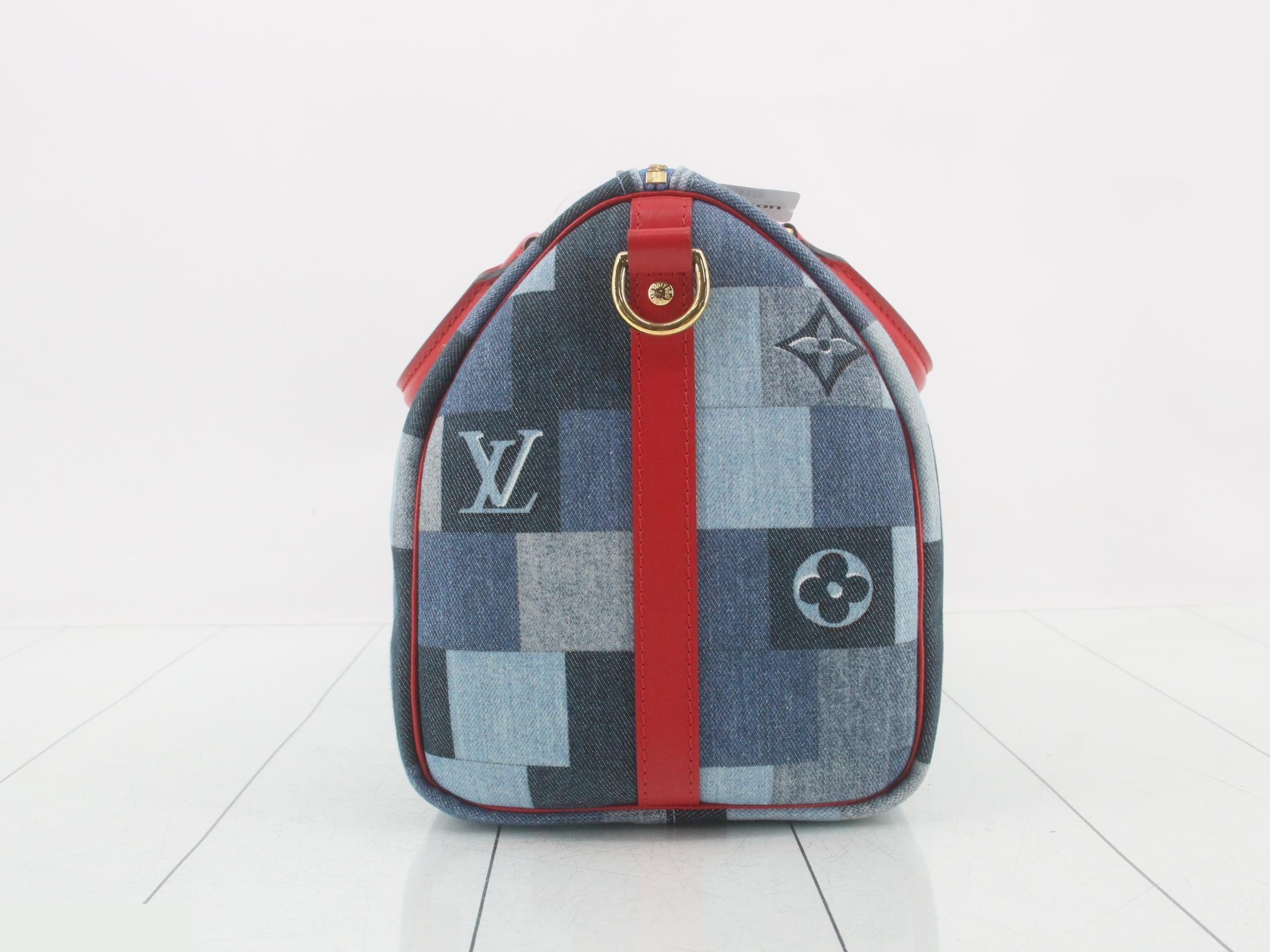 Monogram Denim Speedy Bandoulière 30 2-Way Handbag — view 4