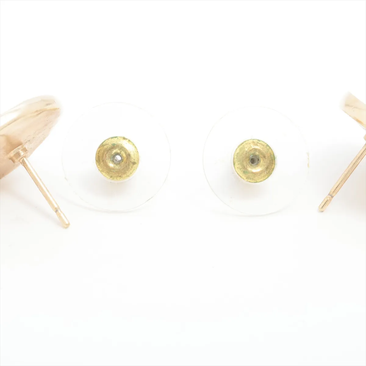 Coco Mark F21K Earrings (Pair) GP x Rhinestone Gold. Shows signs of wear: — view 4