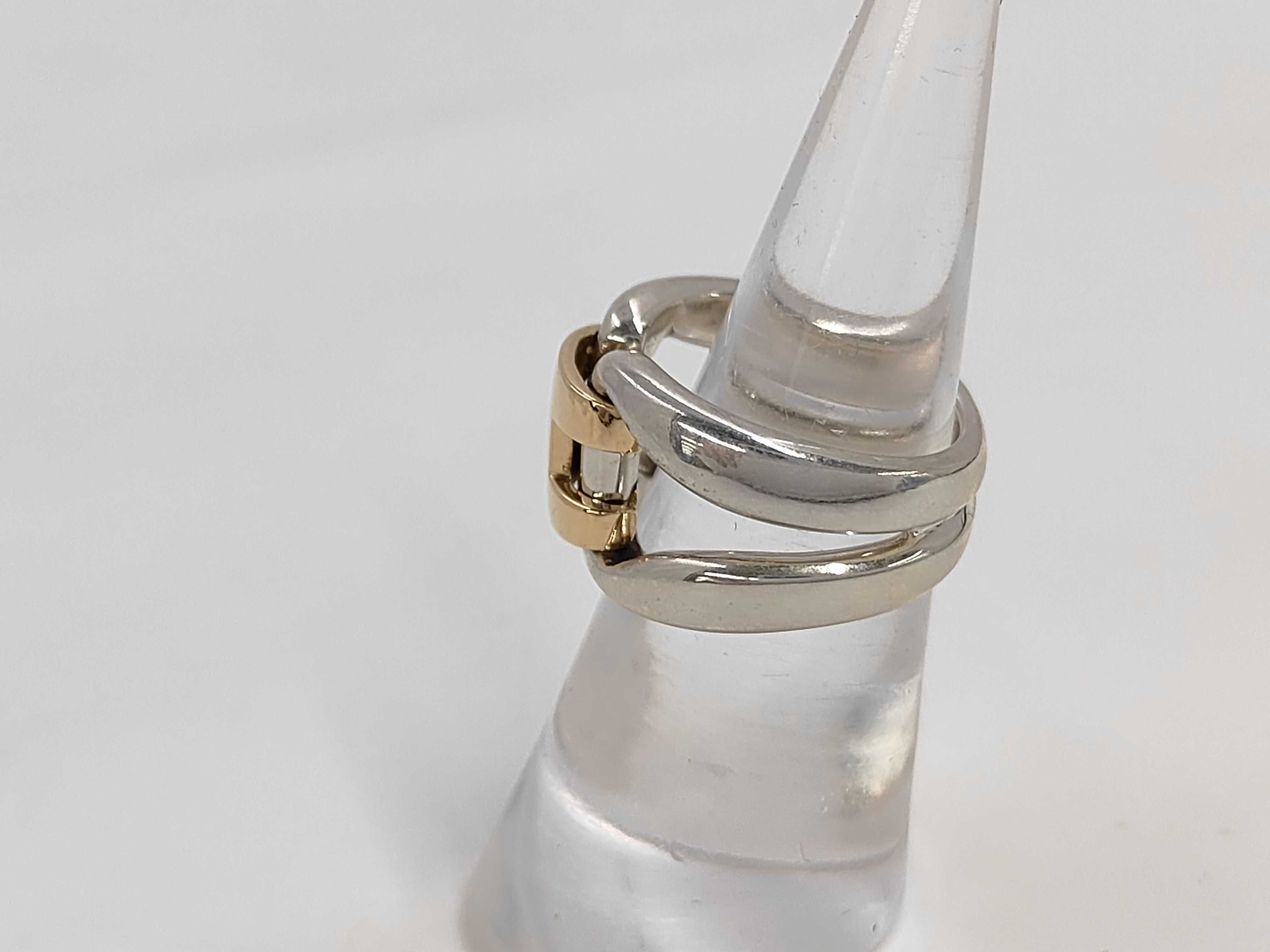 History #50 Combination Ring, 925/750 Sterling Silver, 11.3g — view 2
