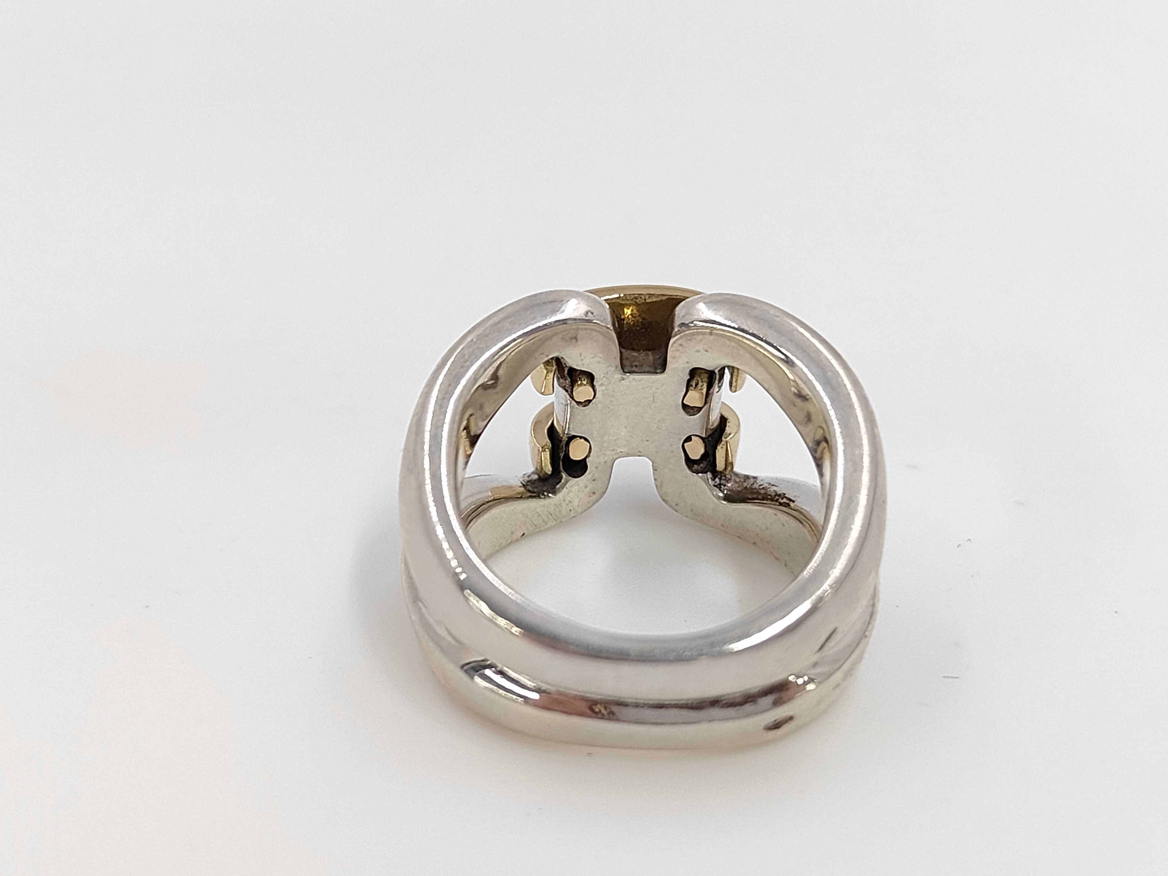 History #50 Combination Ring, 925/750 Sterling Silver, 11.3g — view 3