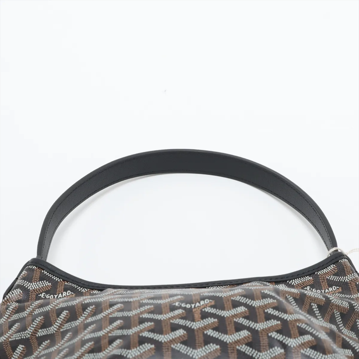 Bohème PVC x Leather Shoulder Bag, Black — view 6