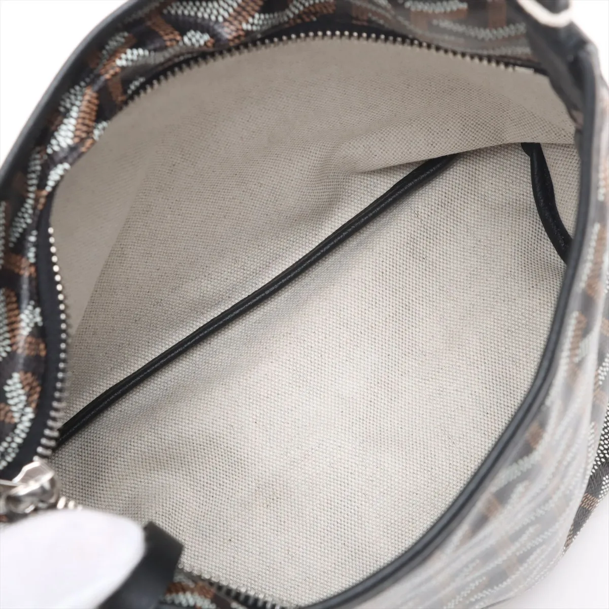 Bohème PVC x Leather Shoulder Bag, Black — view 7