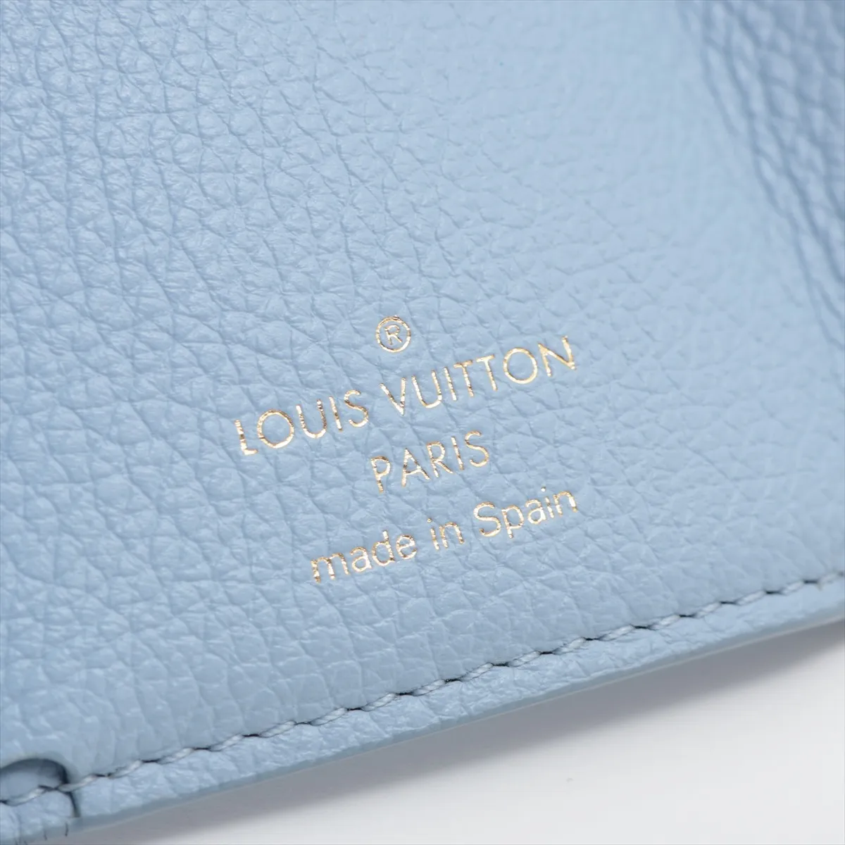 Taurillon Portefeuille Lock Mini M81348 (Serial Number Unknown) Blue Compact Wallet — view 8