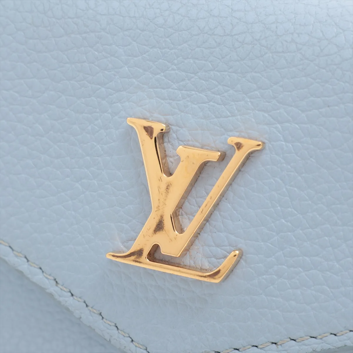Taurillon Portefeuille Lock Mini M81348 (Serial Number Unknown) Blue Compact Wallet — view 9