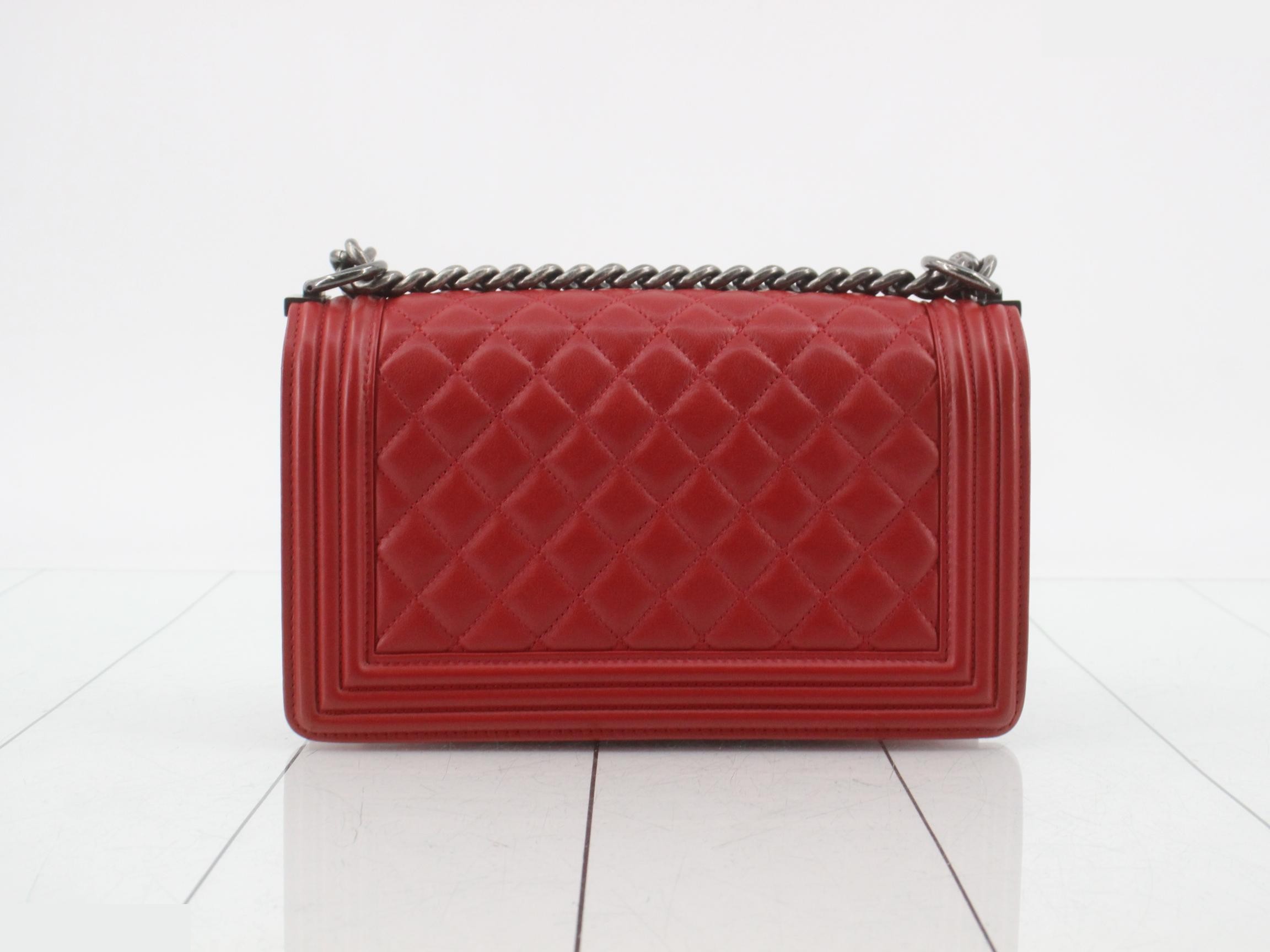Boy Chanel Matelassé Lambskin Chain Shoulder Bag — view 2
