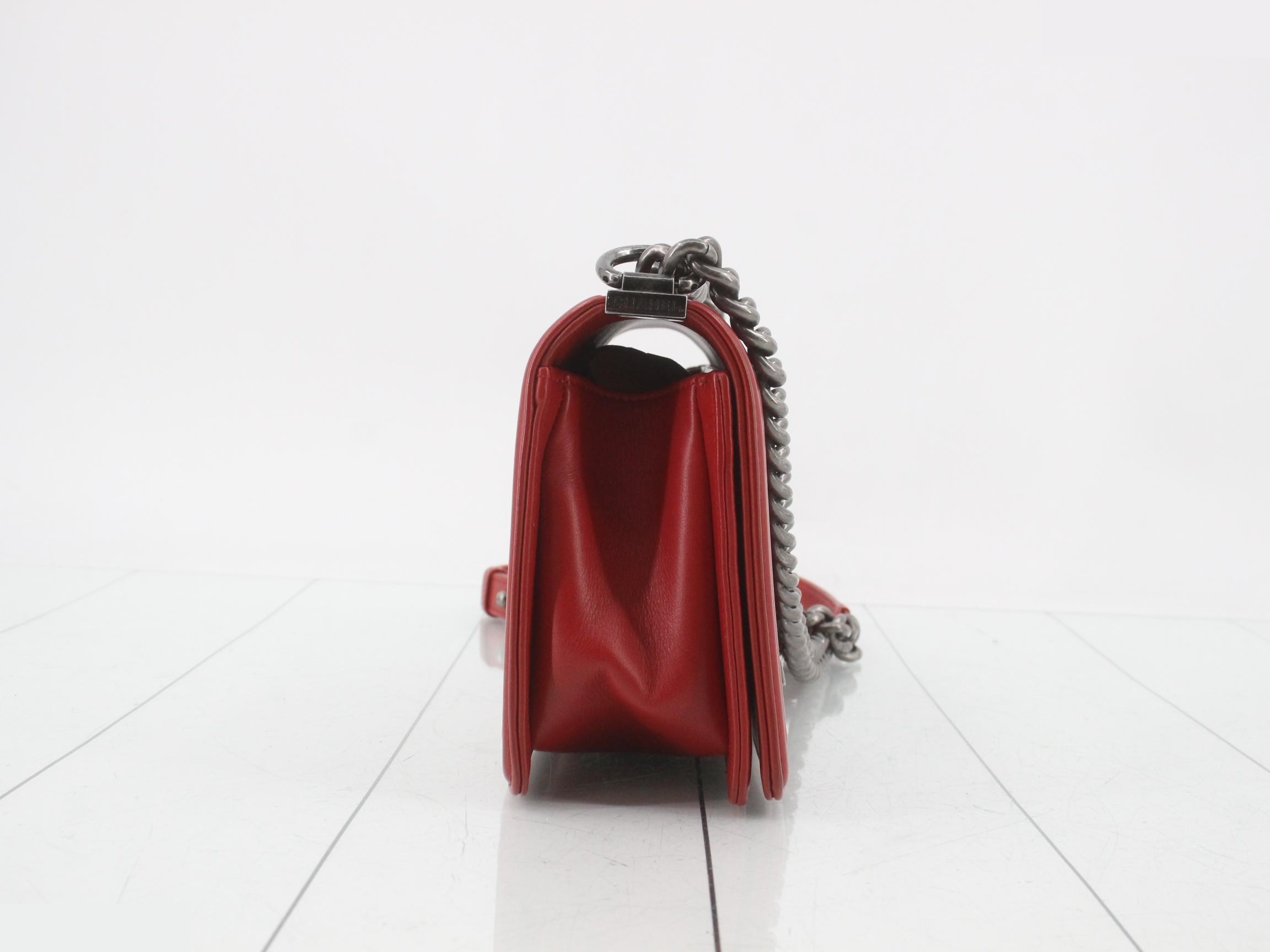 Boy Chanel Matelassé Lambskin Chain Shoulder Bag — view 4