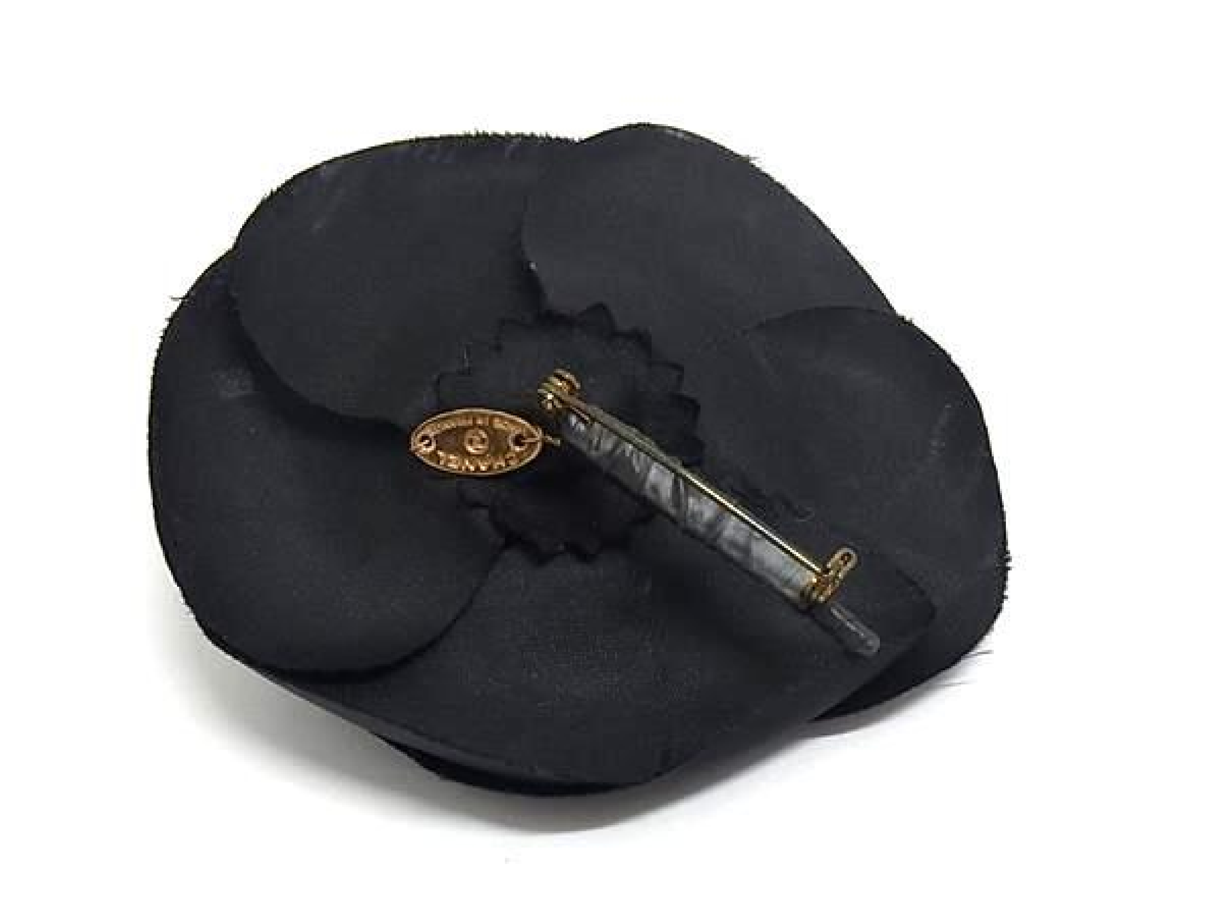 Camellia Pin Badge/Brooch - Women's Accessory, Black (HE2599) — view 2