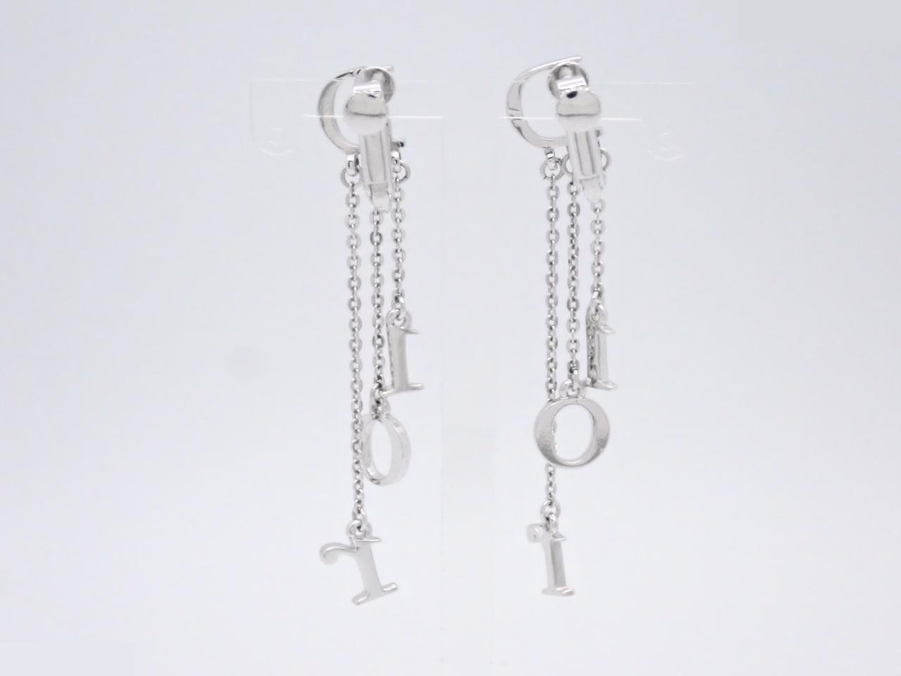 Logo Earrings, Silver Color — view 2