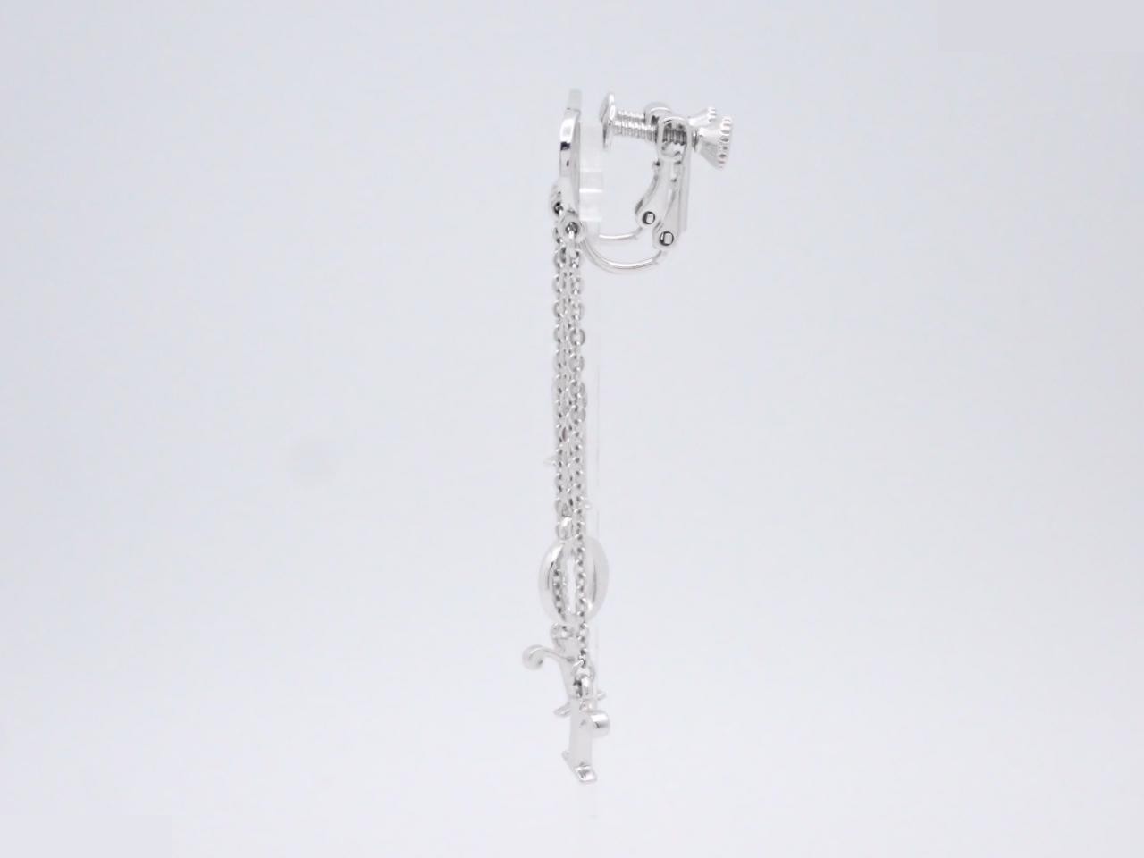 Logo Earrings, Silver Color — view 3