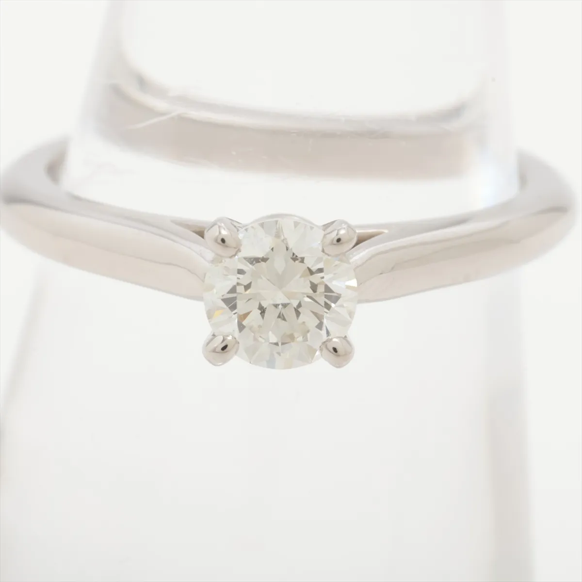 Solitaire 1895 Diamond Ring, Pt950, 4.8g, 0.51 diamonds per inch, size 53, WOW609, GIA No.2467626151 — view 5