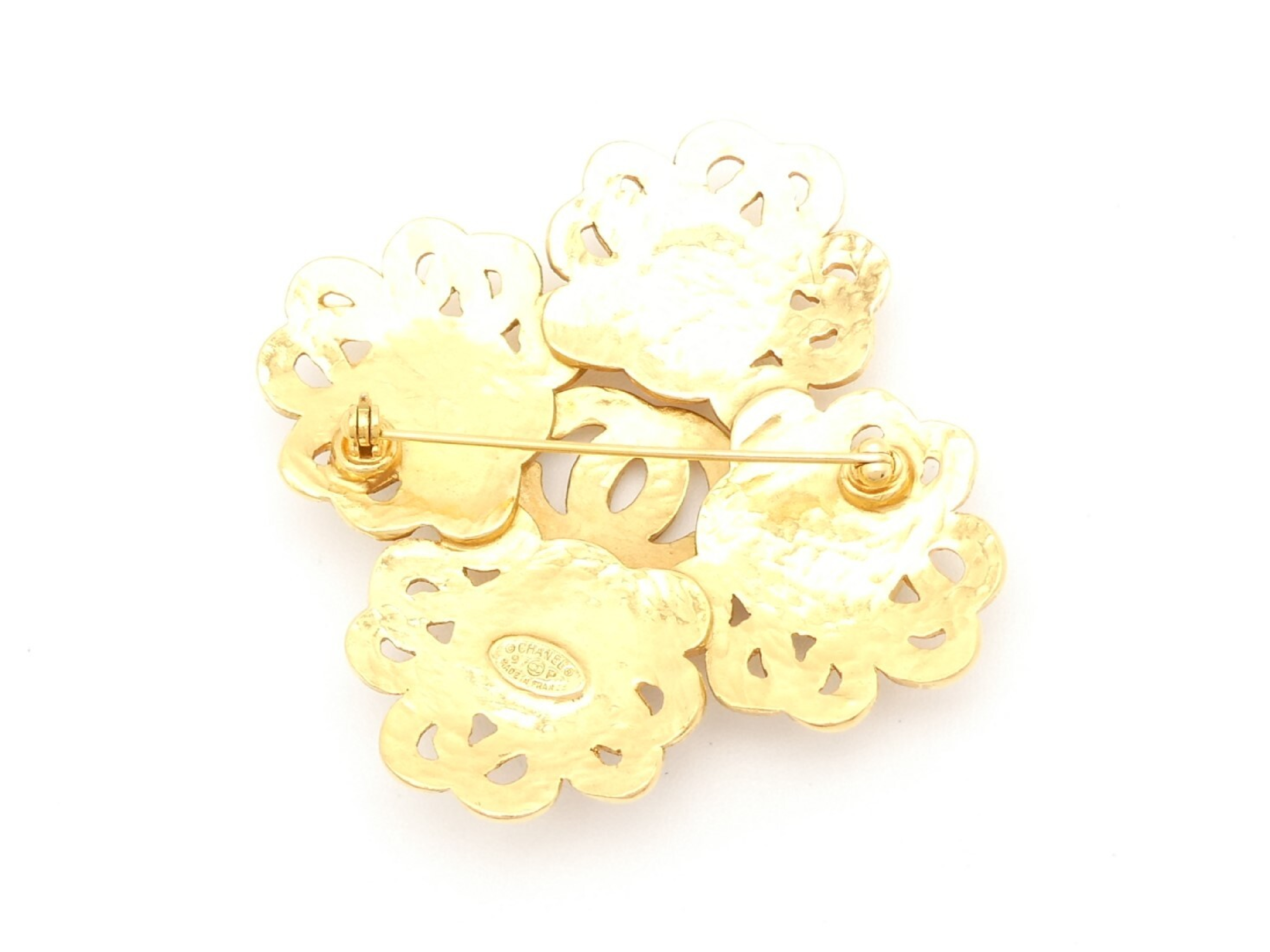 Coco Mark Gold Brooch — view 2