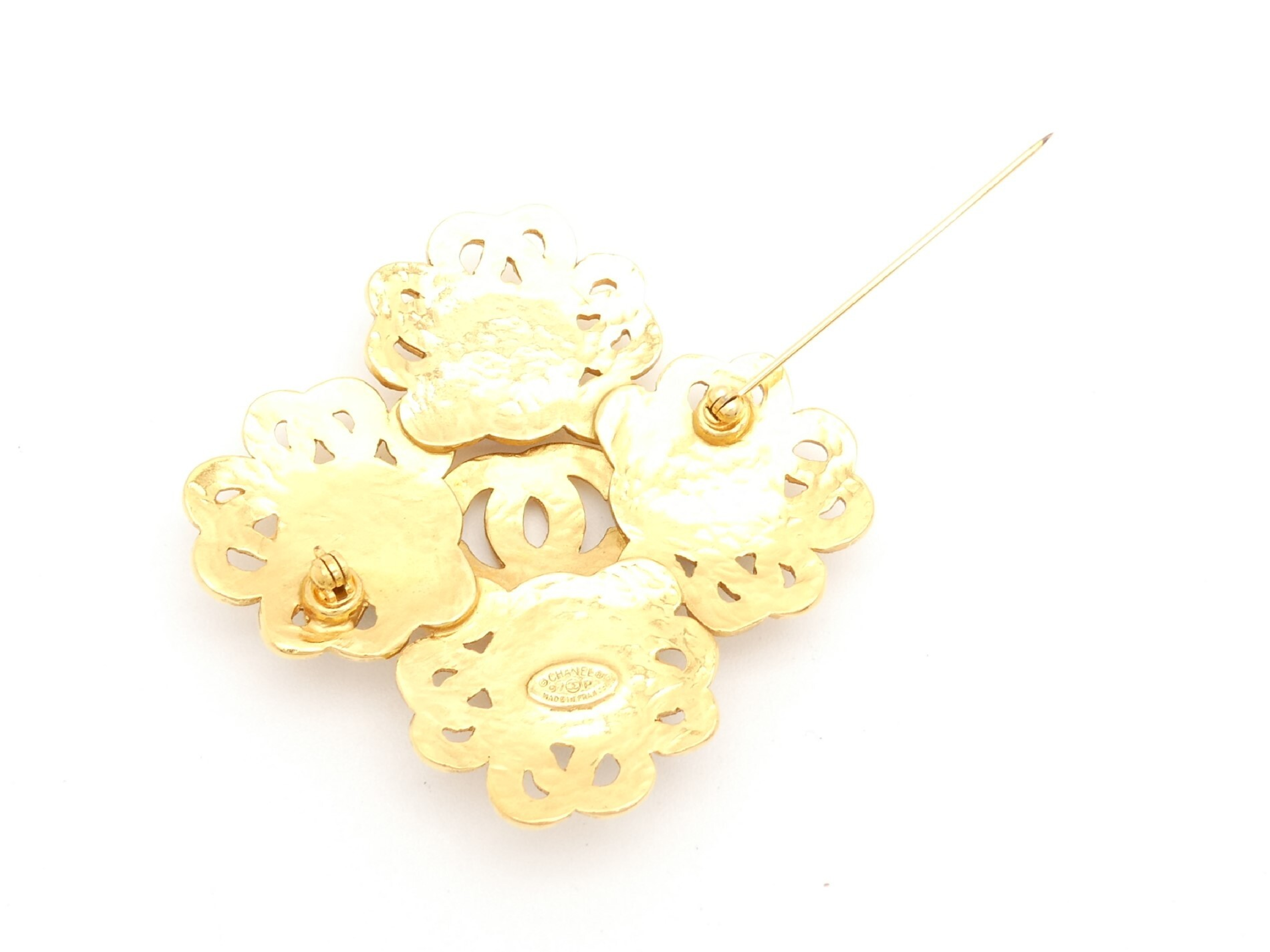 Coco Mark Gold Brooch — view 3