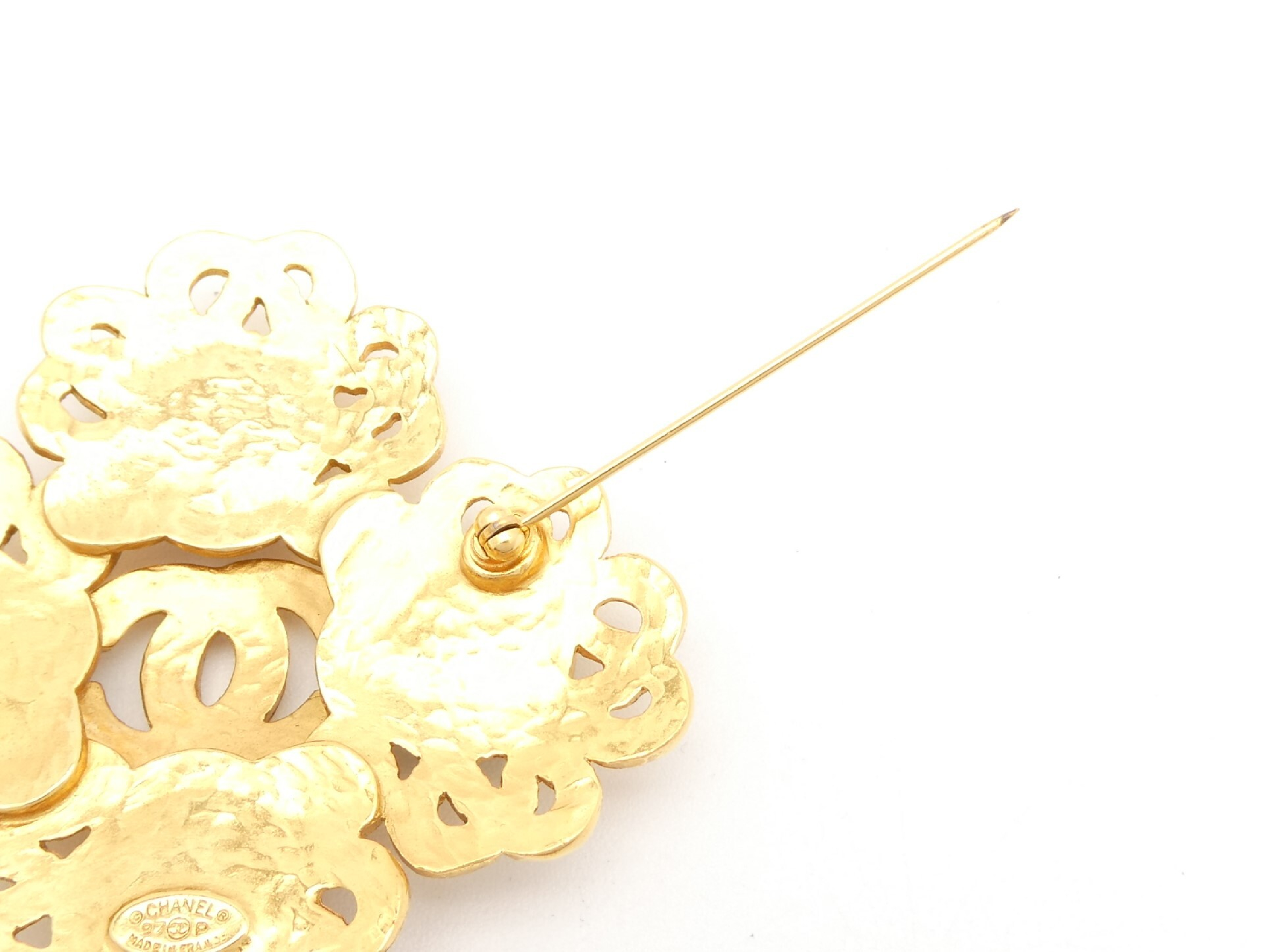 Coco Mark Gold Brooch — view 4