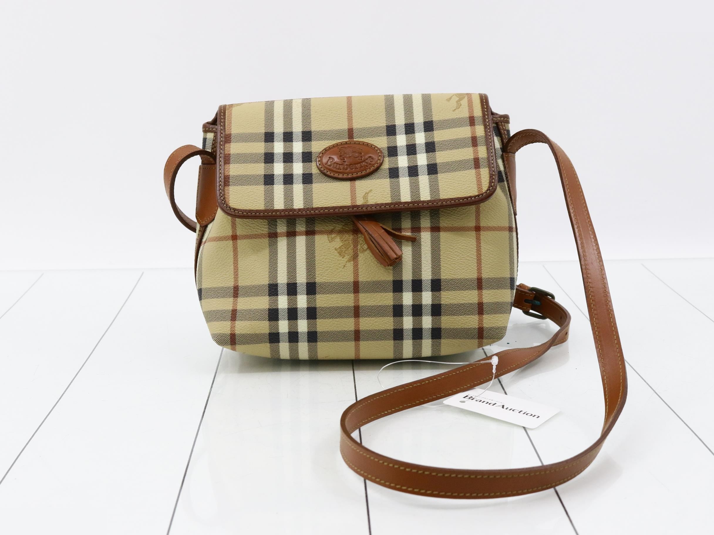 Burberrys Nova Check PVC Shoulder Bag