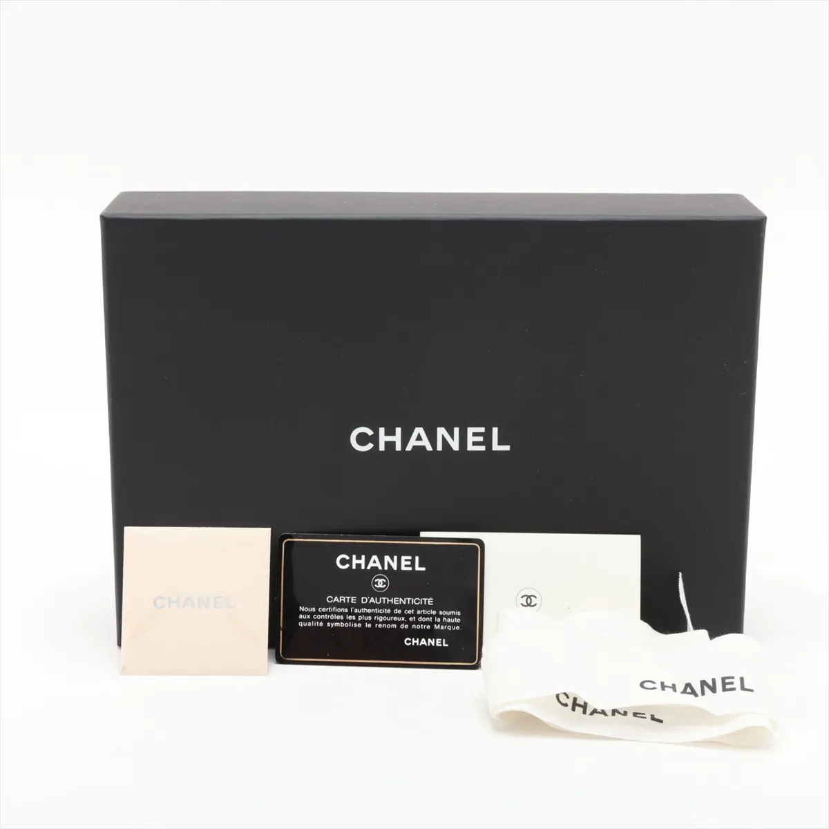 Matelassé Lambskin Chain Wallet, Black with Gold Hardware, 28039480, Serial Number 28 — view 10