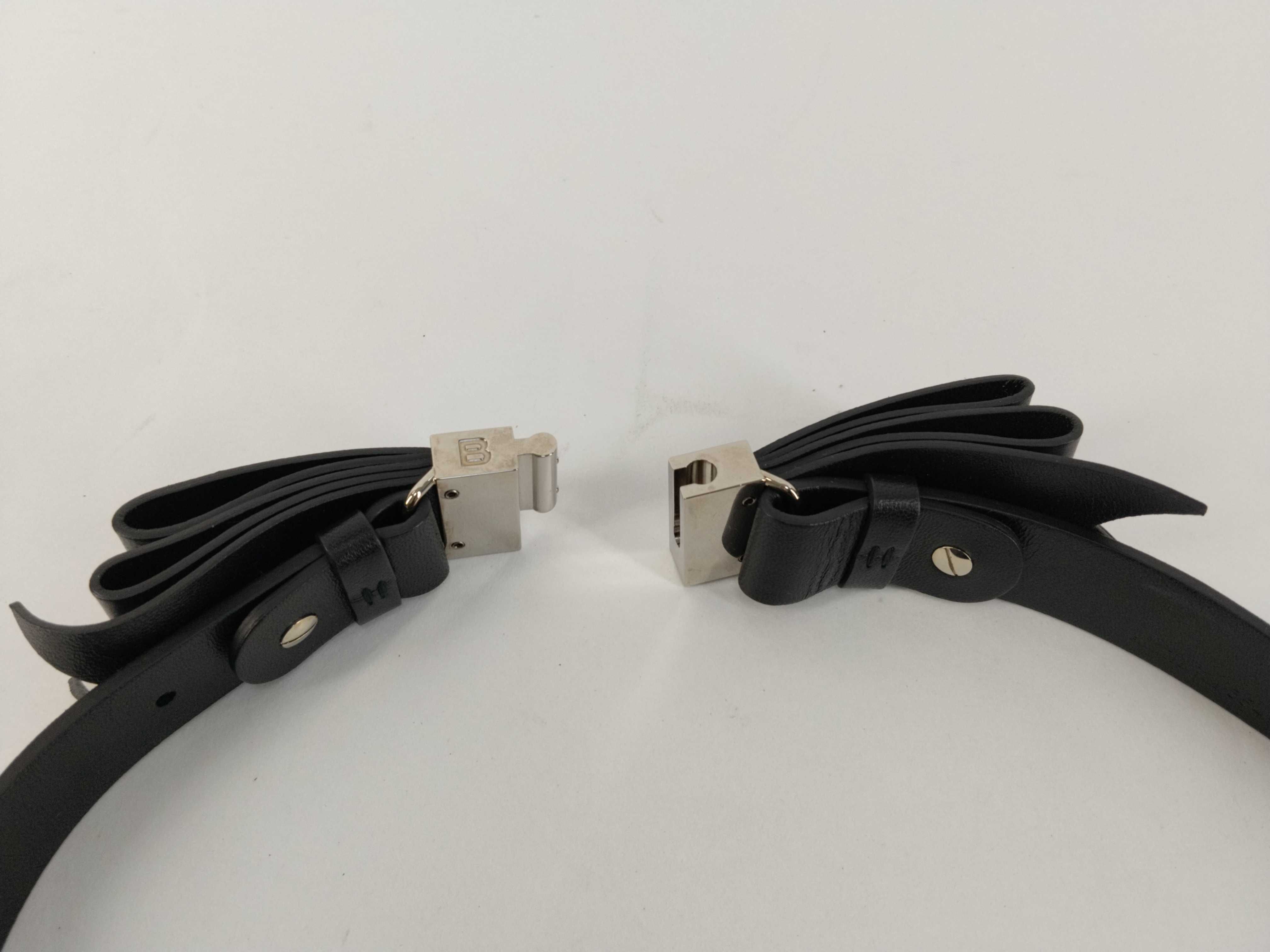 Ribbon Black Leather Belt (Comes with box, dust bag, and booklet) — view 7