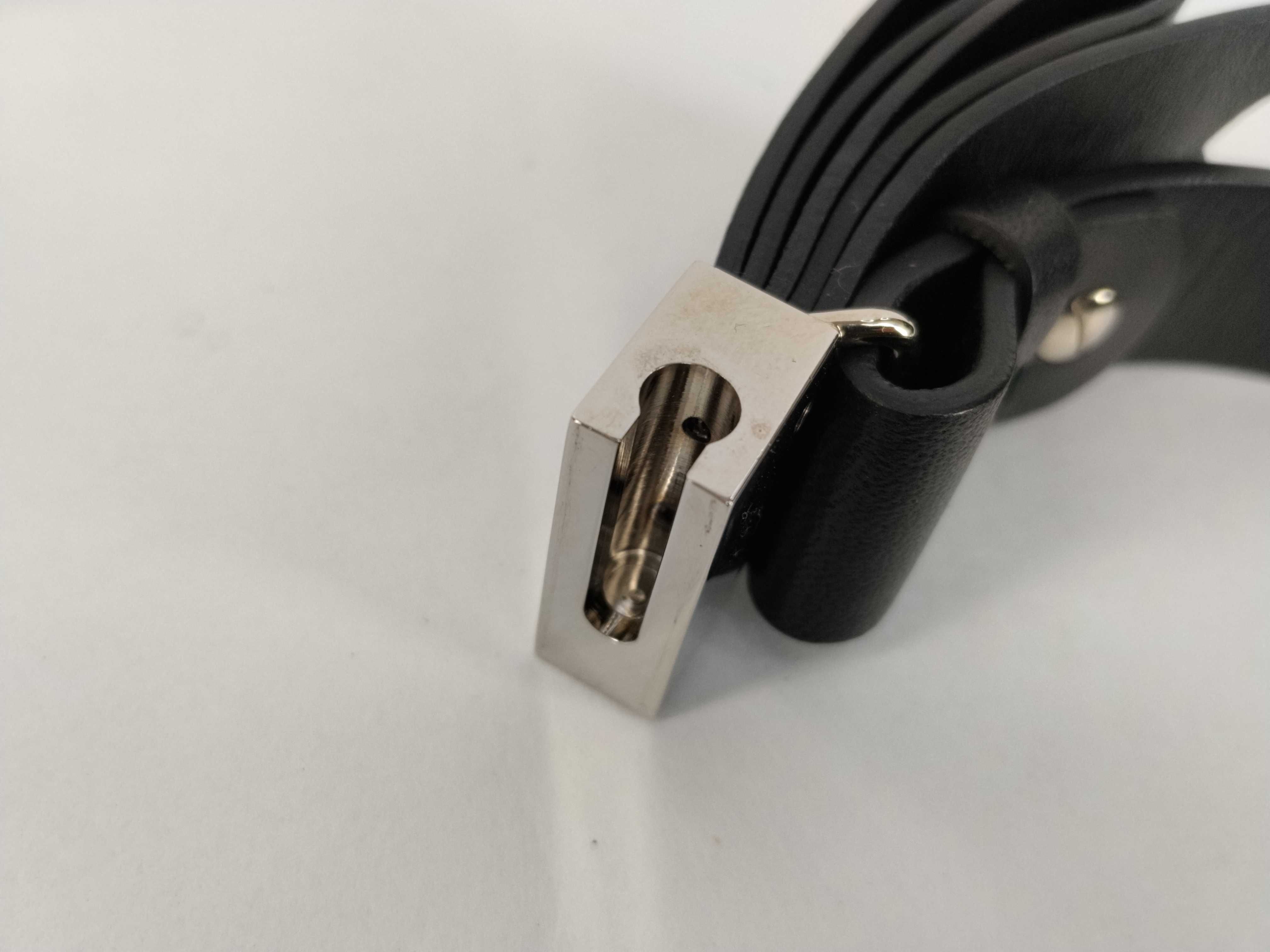 Ribbon Black Leather Belt (Comes with box, dust bag, and booklet) — view 8