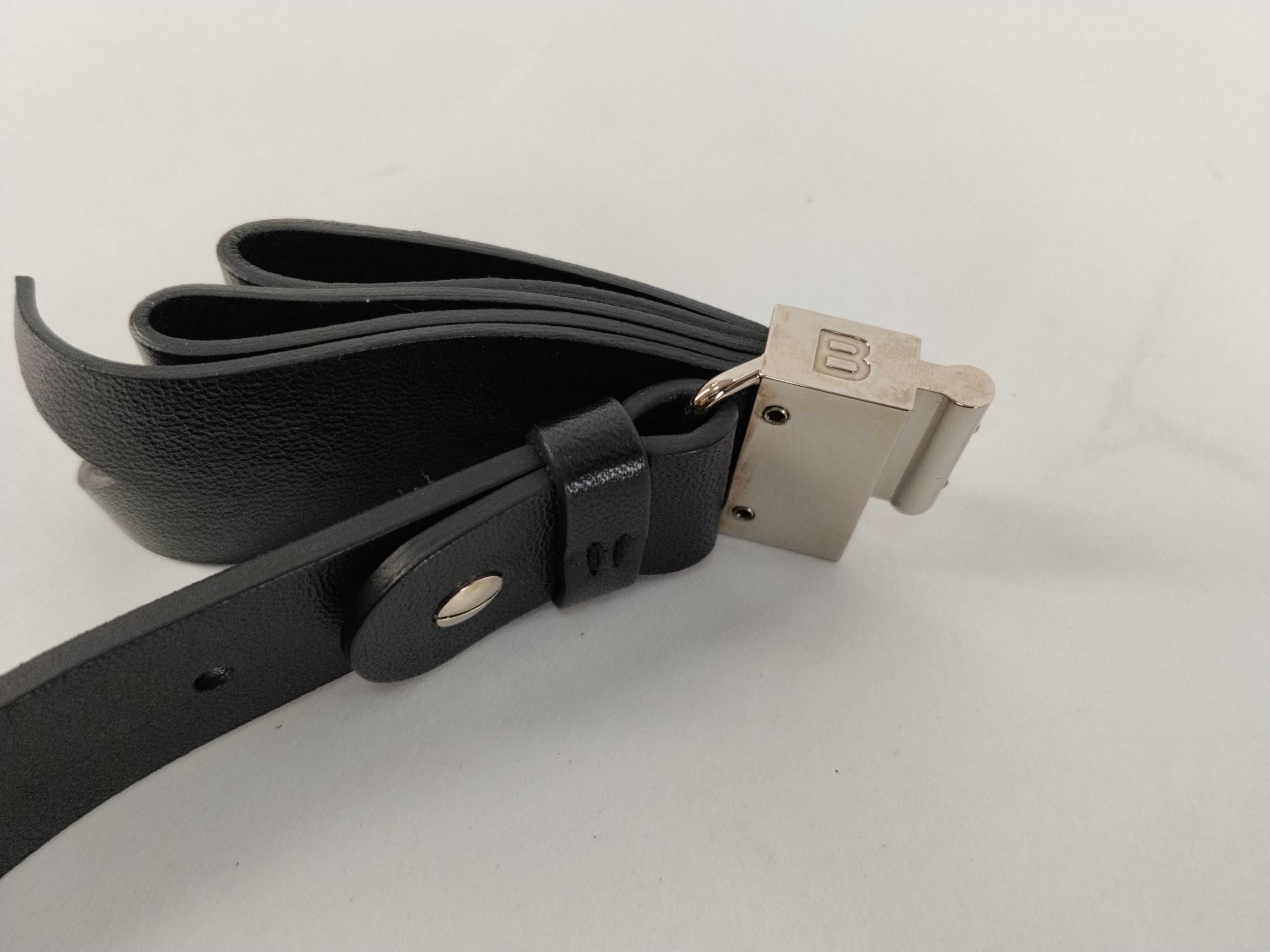 Ribbon Black Leather Belt (Comes with box, dust bag, and booklet) — view 9