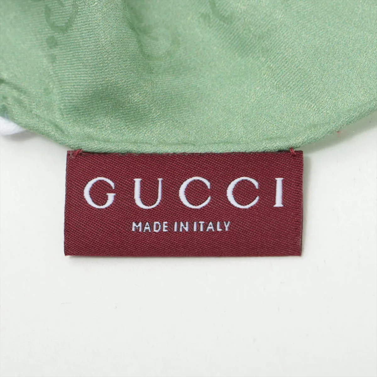 x Yuko Higuchi GG Supreme Scarf, Silk, Green, Slight wear, — view 5