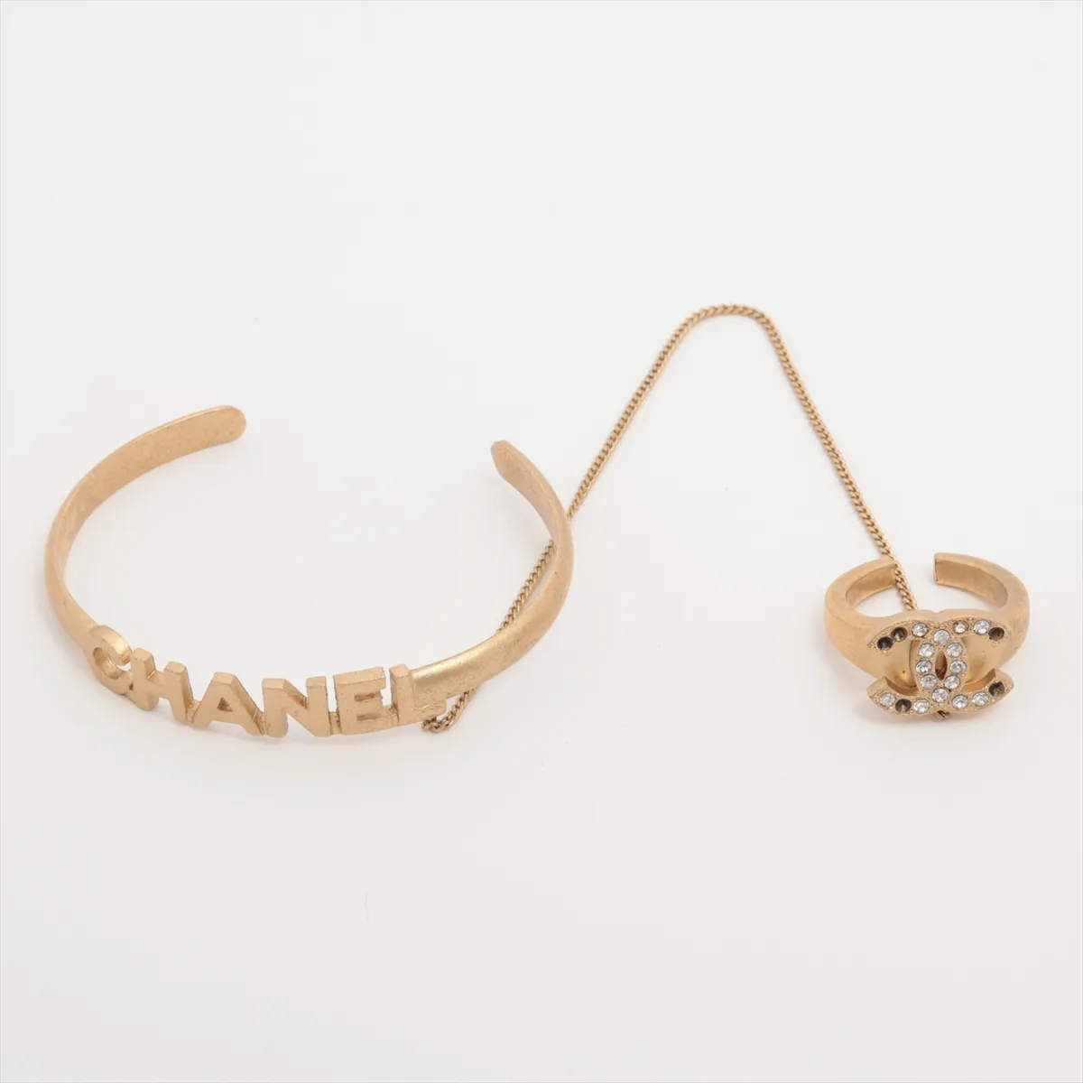 Cocomark Logo 01C Bangle GP x Rhinestone Gold