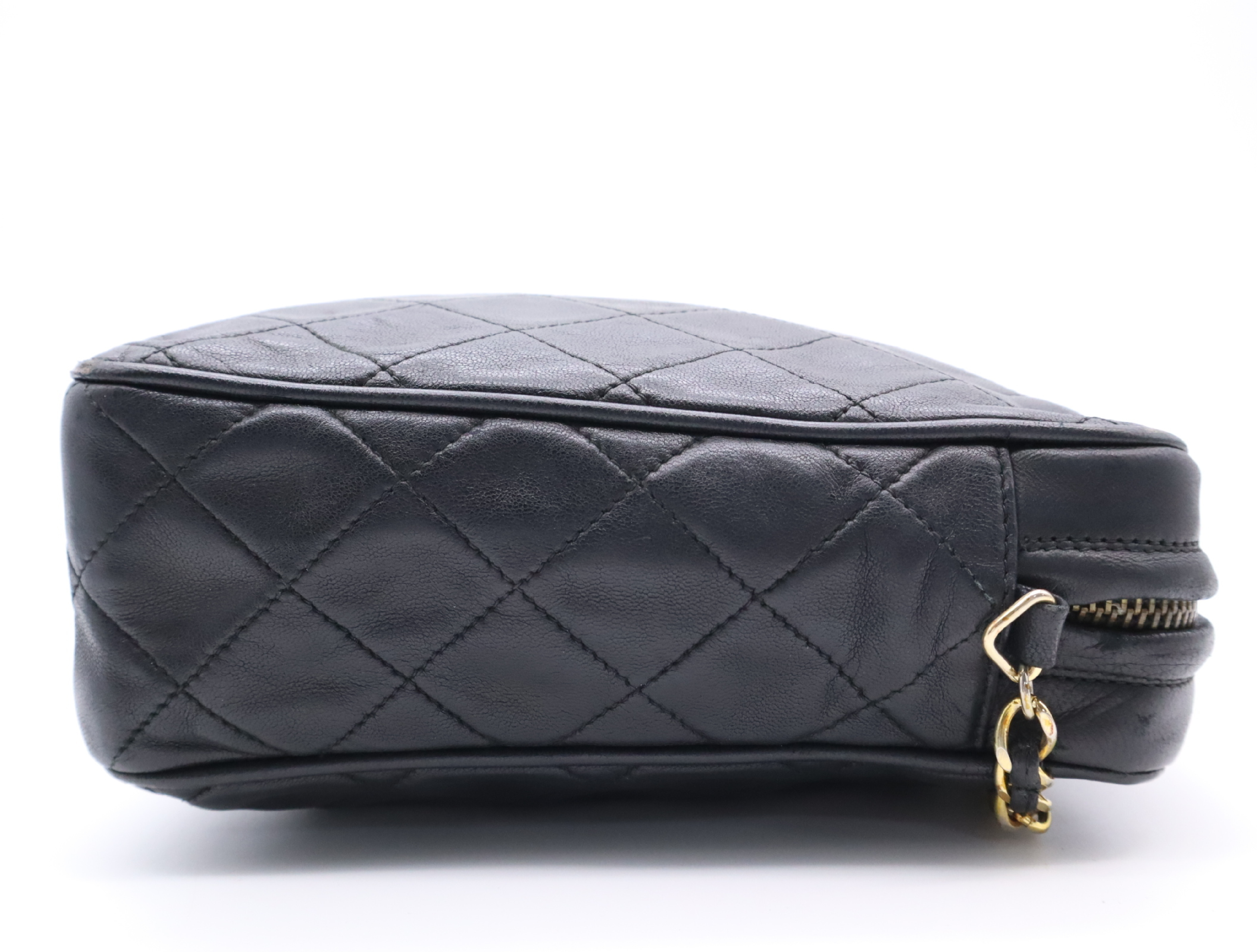 Coco Mark Chain Shoulder Bag, Black, Gold Hardware, Seal, 1570551 Shoulder Bag — view 5