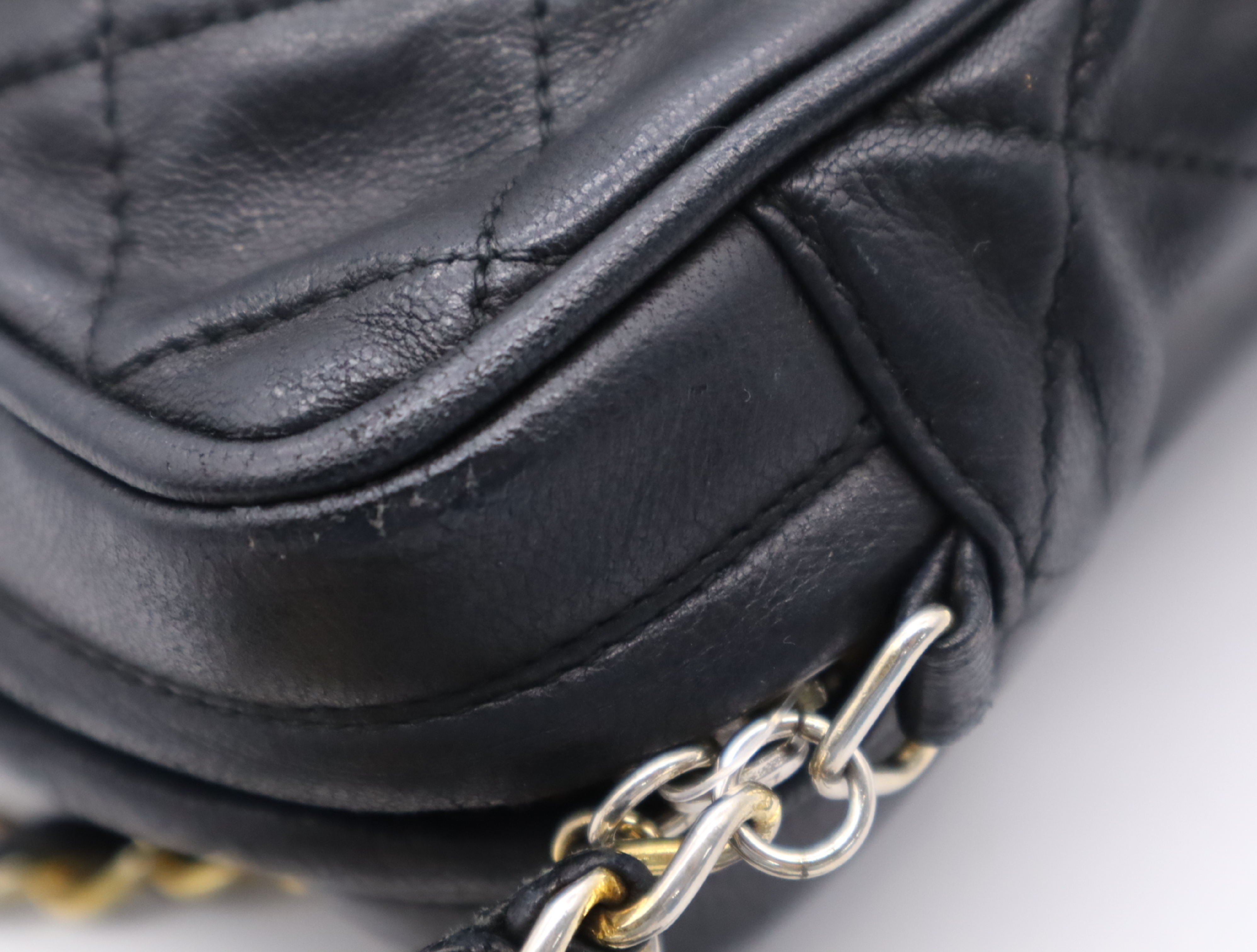 Coco Mark Chain Shoulder Bag, Black, Gold Hardware, Seal, 1570551 Shoulder Bag — view 9