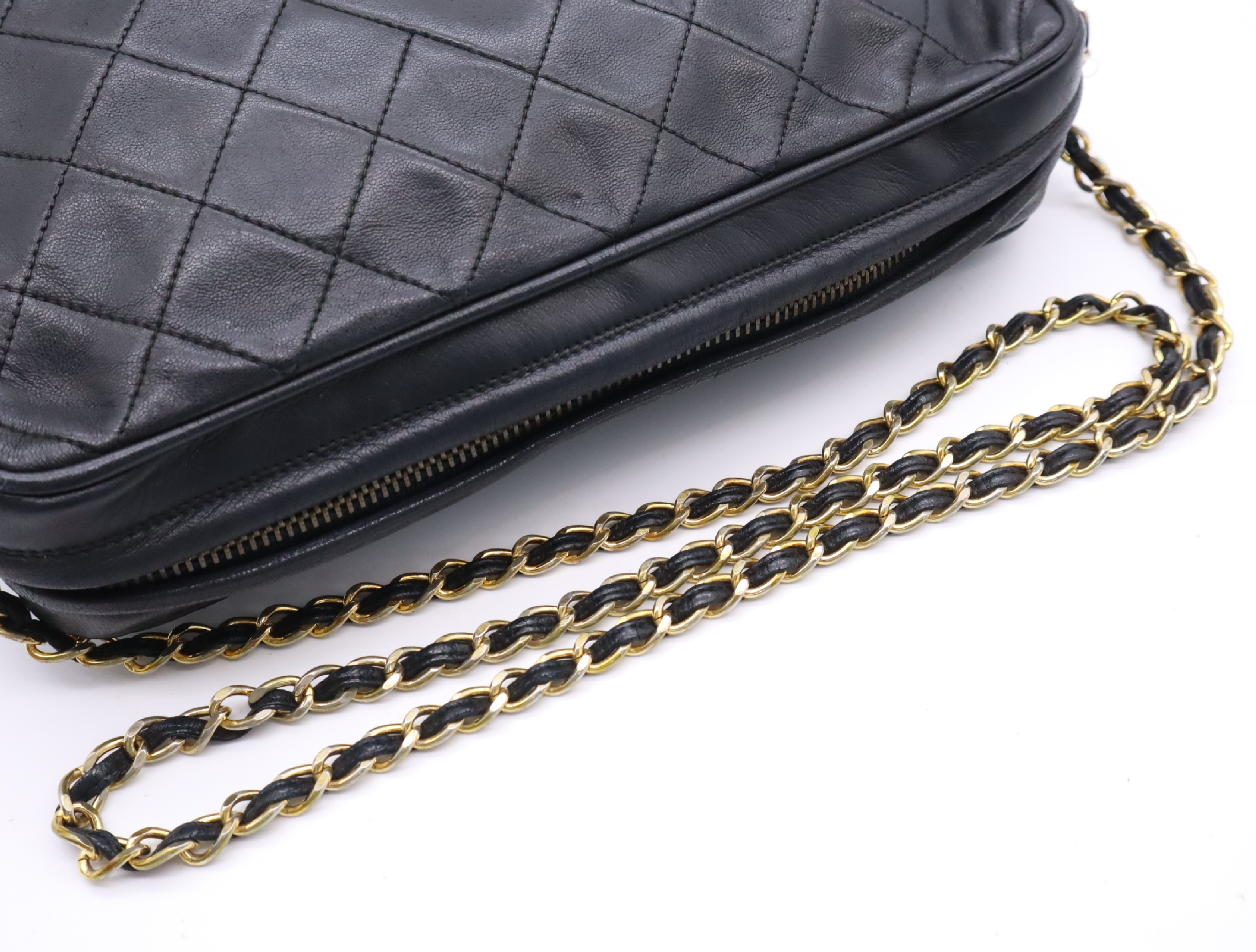 Coco Mark Chain Shoulder Bag, Black, Gold Hardware, Seal, 1570551 Shoulder Bag — view 10