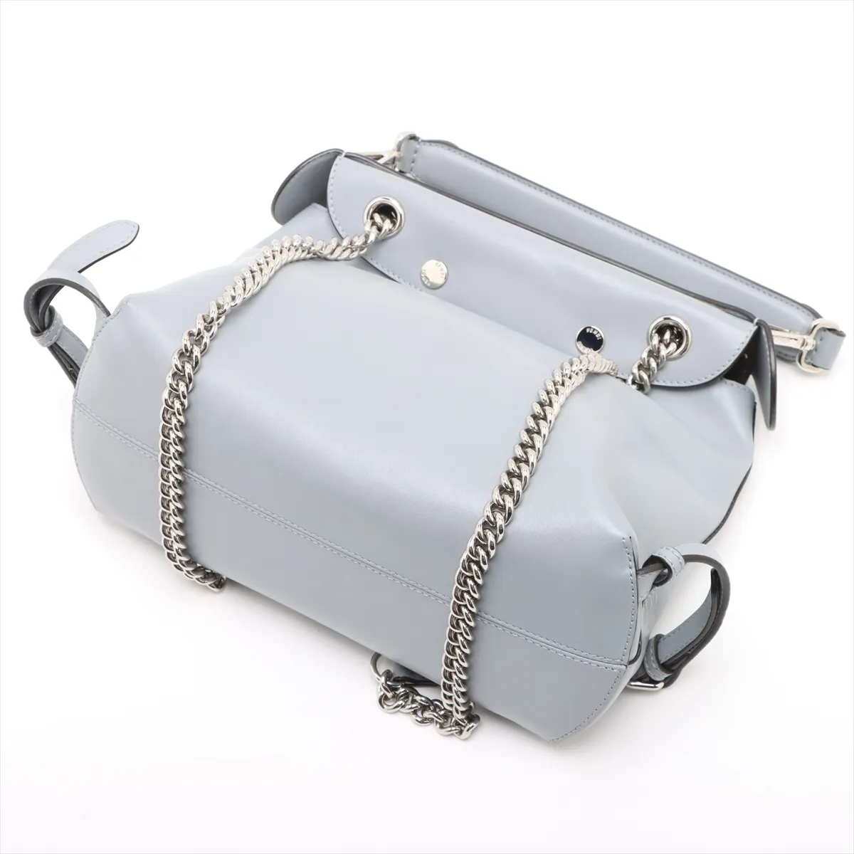 Back to School Leather x Studs Backpack/Rucksack Blue 8BZ042 — view 5