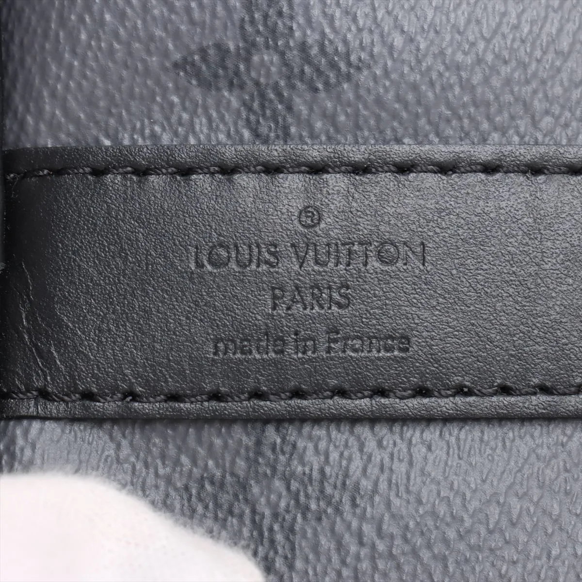 Monogram Eclipse Keepall Bandouliere 35 M46655 Black RFID reaction available — view 11