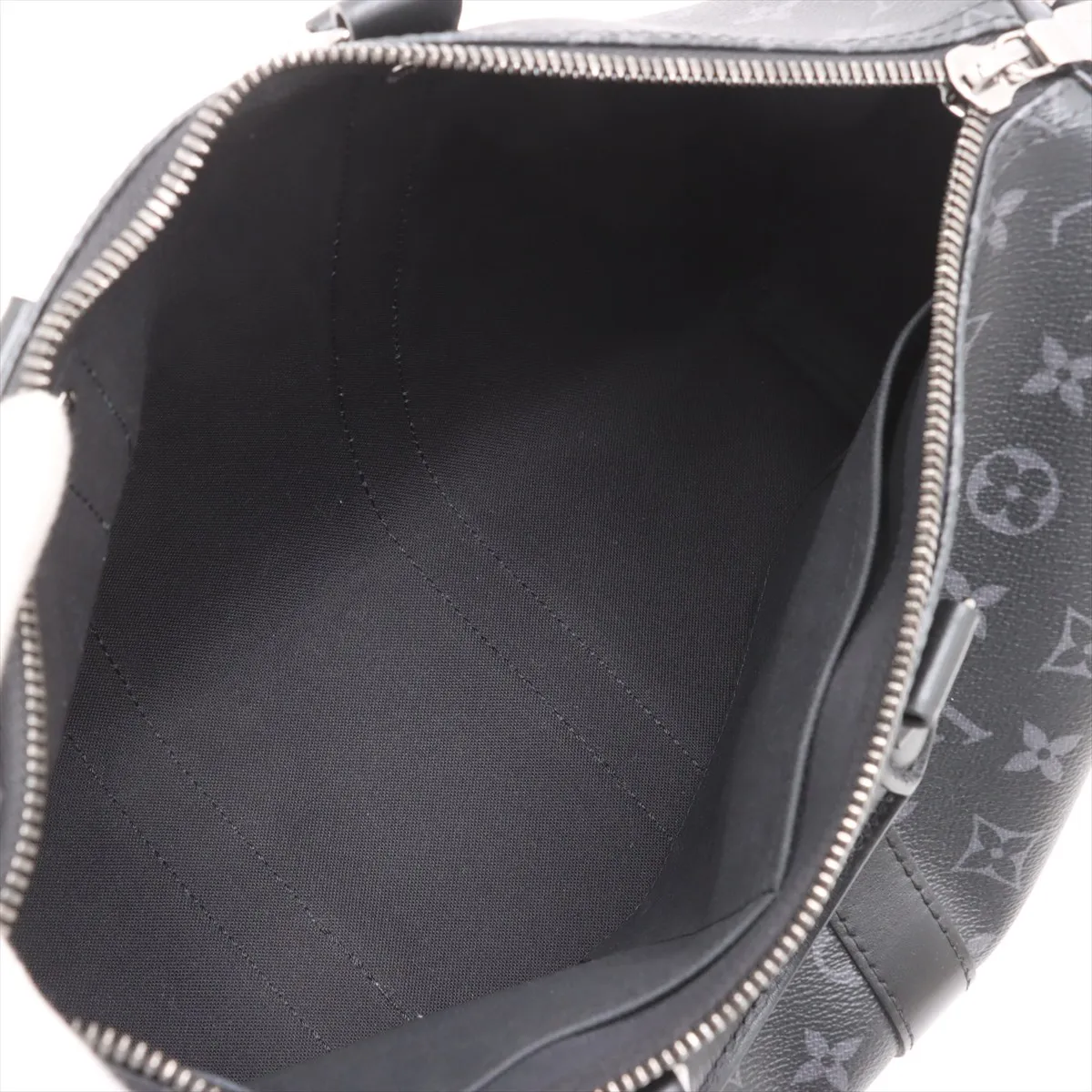Monogram Eclipse Keepall Bandouliere 35 M46655 Black RFID reaction available — view 8