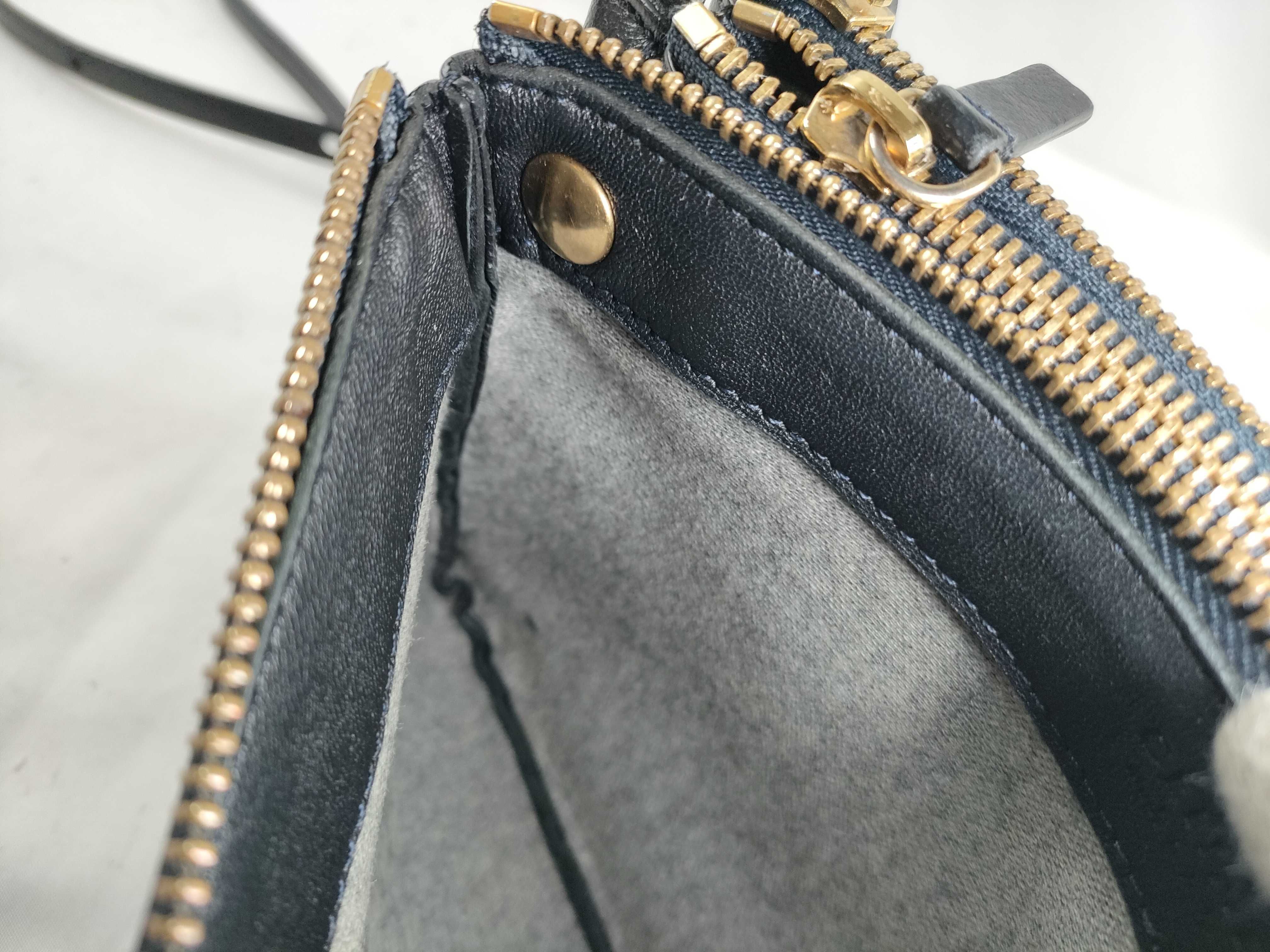 Trio Small Leather Shoulder Bag (Cereal Shoulder Bag) — view 11